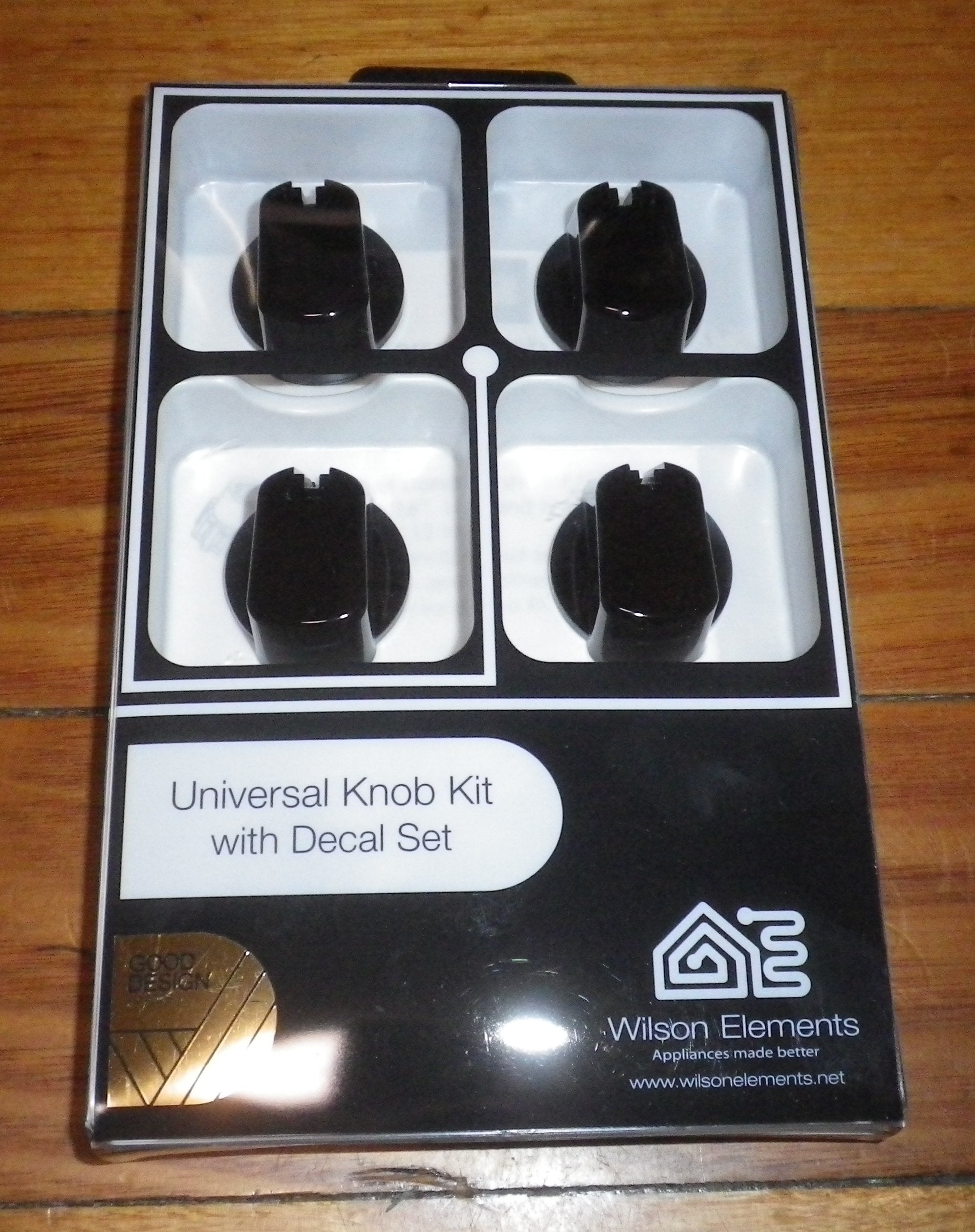 Universal Black 35mm Stove Control Knob Kit (Pack of 4) - Part No. UK-35B4