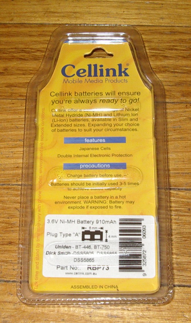 3X AAA Rechargeable NiMH Phone Battery - Part # RBP73 for Panasonic & Uniden