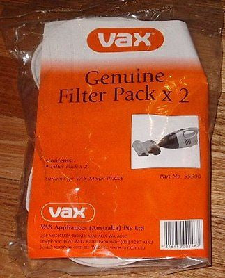 Authentic Vax PIXXY Handheld Vacuum Filters - 2-Pack, Part No. 55500