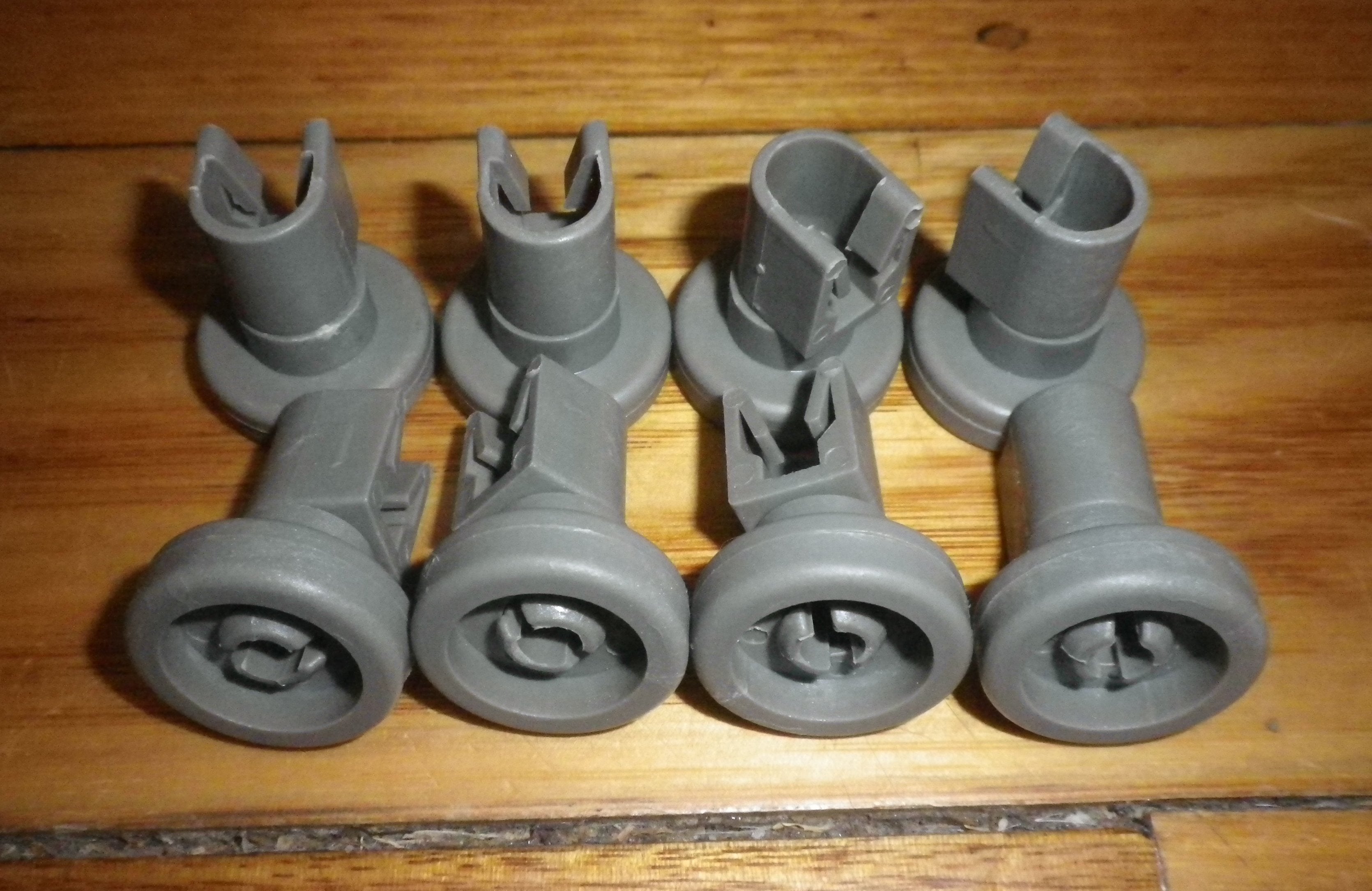 Premium Dark Grey Upper Basket Wheels for Electrolux, Blanco, Zanussi Dishwashers - Pack of 8 (Part # DWV900)
