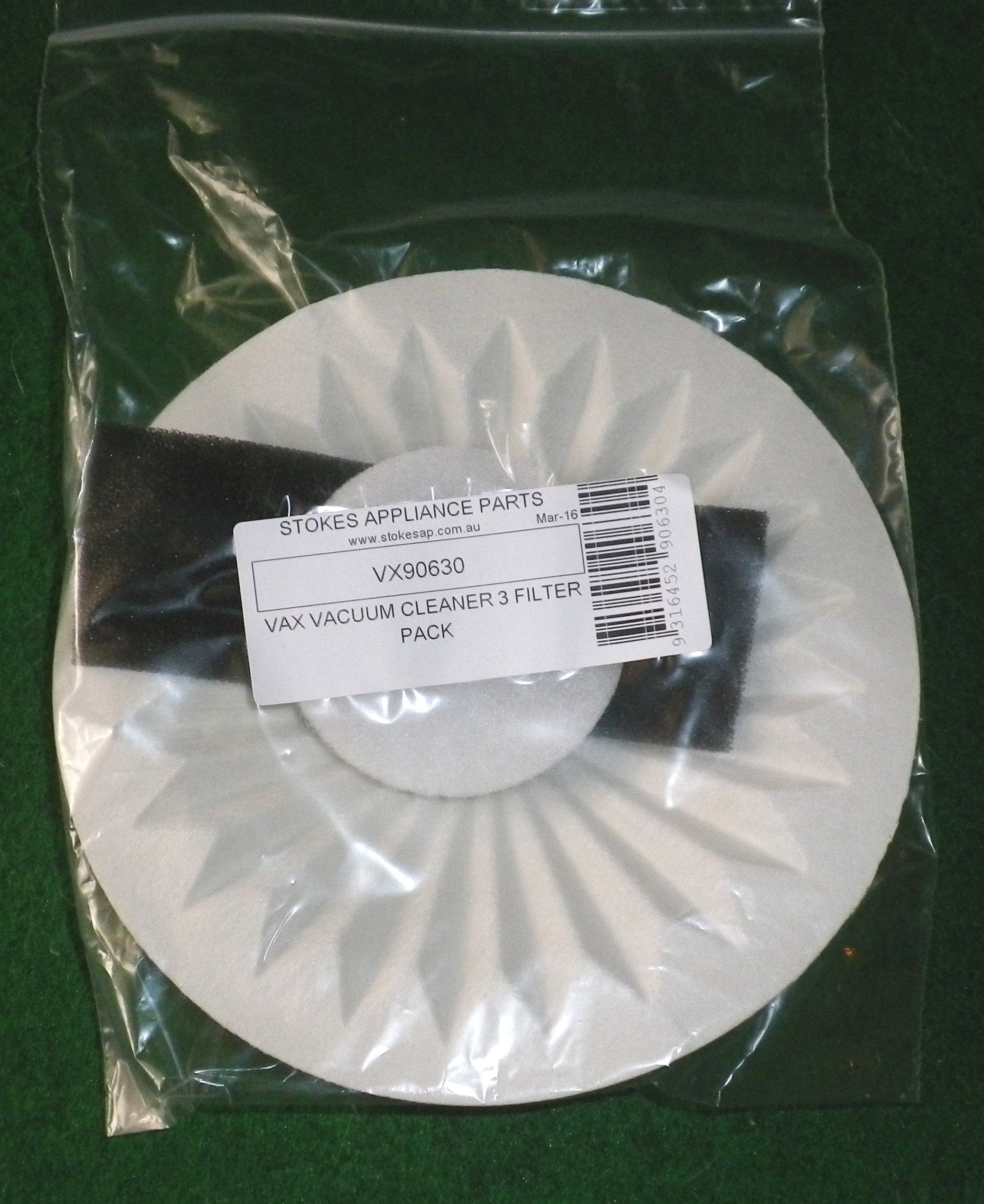 Genuine 3-Pack Filter for Vax V10 - V12, 2000, 4000 Models (Part # VX90630)