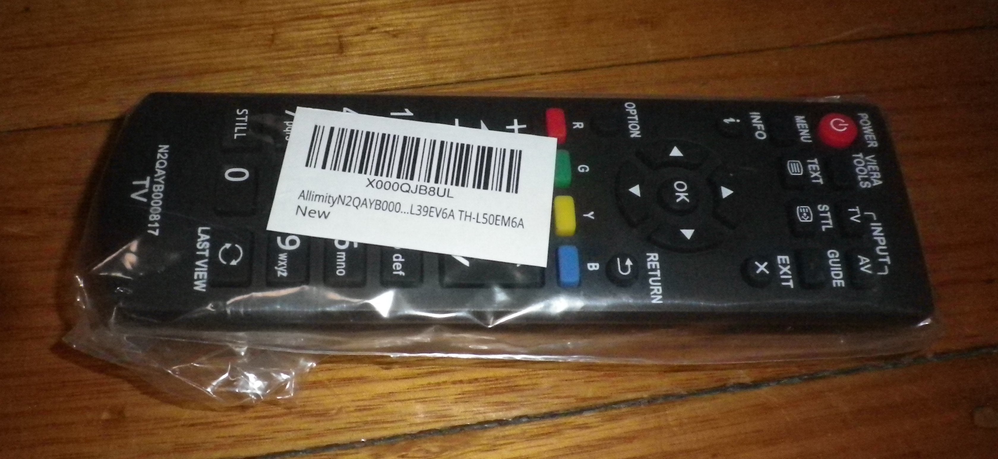 100% Compatible Panasonic LED/LCD TV Remote Control - Part # N2QAYB000817