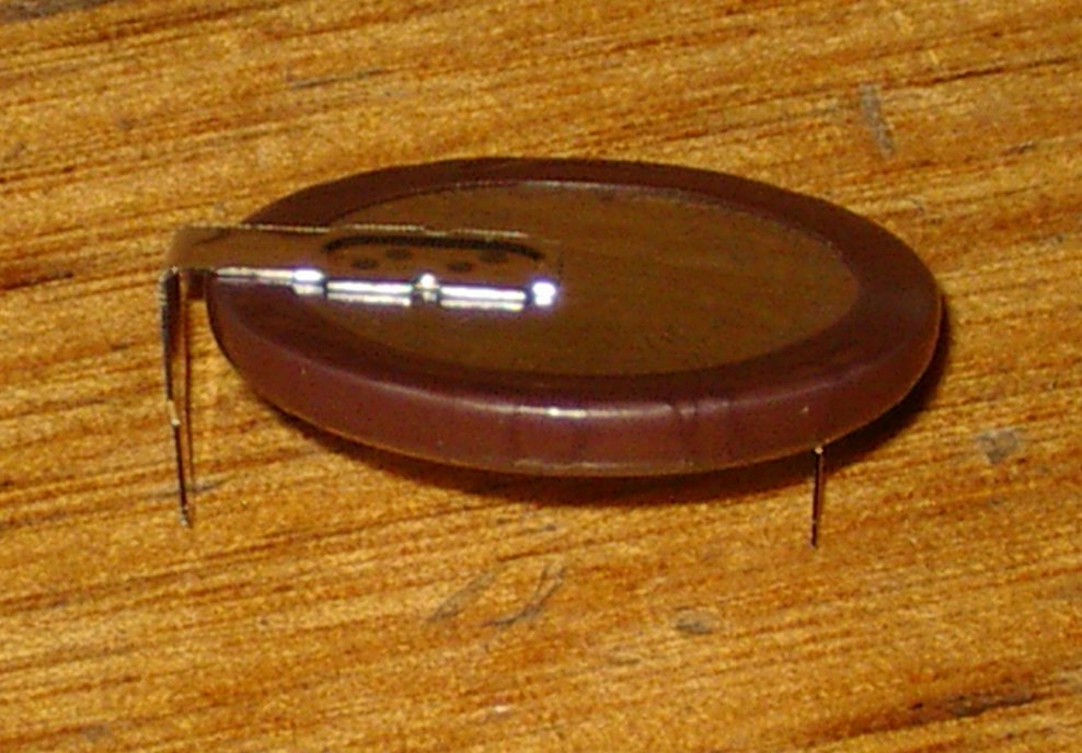 3-Volt Rechargeable Horizontal Mount Lithium Battery (VL2330-1HF) with Solder Tags for Circuit Boards