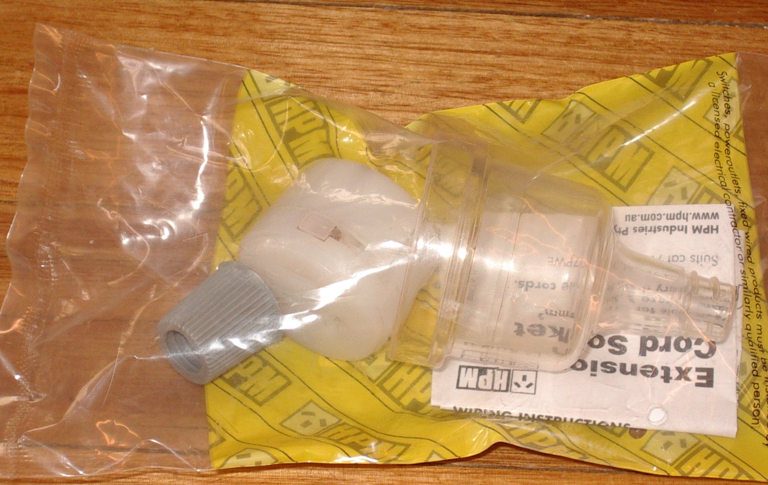 HPM Clear 3-Pin 10 Amp 240V High-Quality Australian Mains Cord Socket - CD7PCL