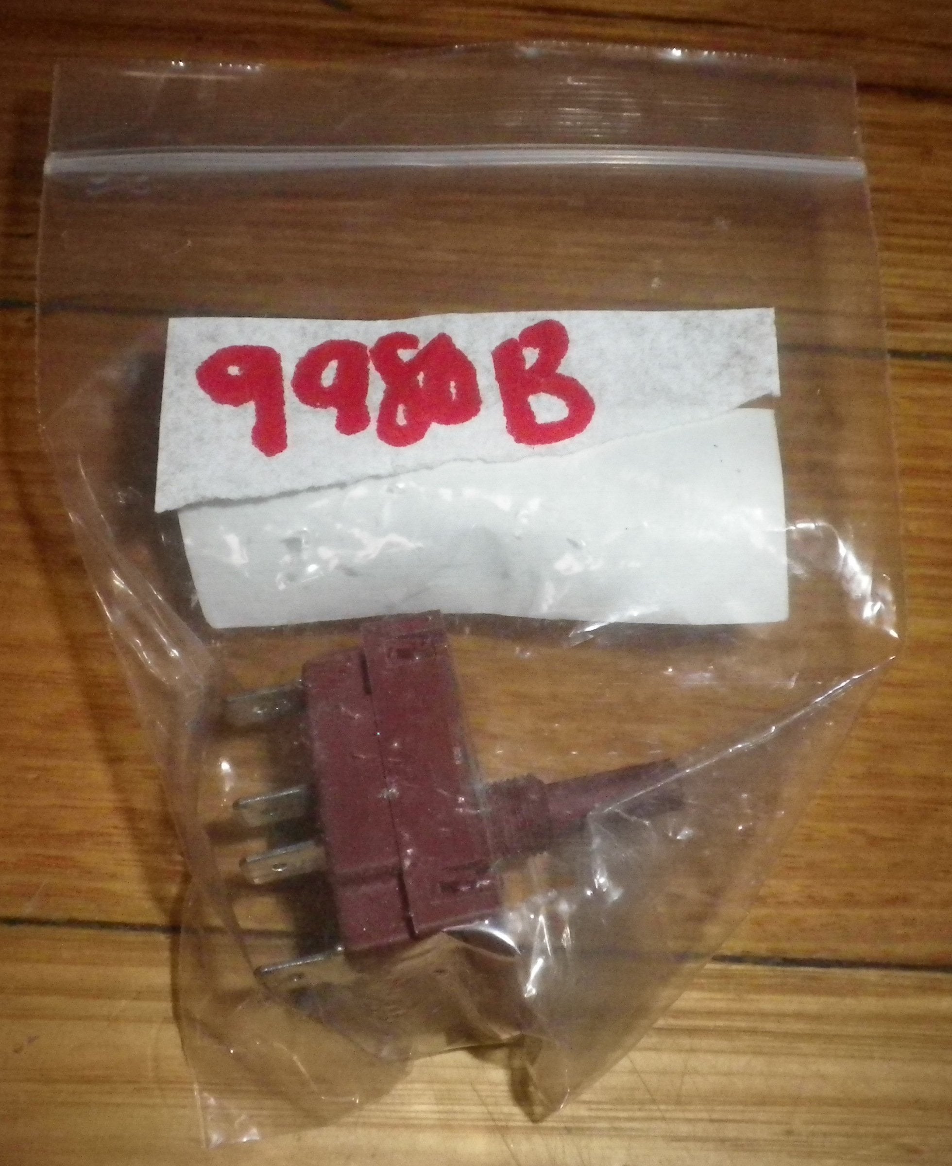 Simpson Harmony Oven Select Switch - Part 9980B, Ideal for Late - Model Stoves