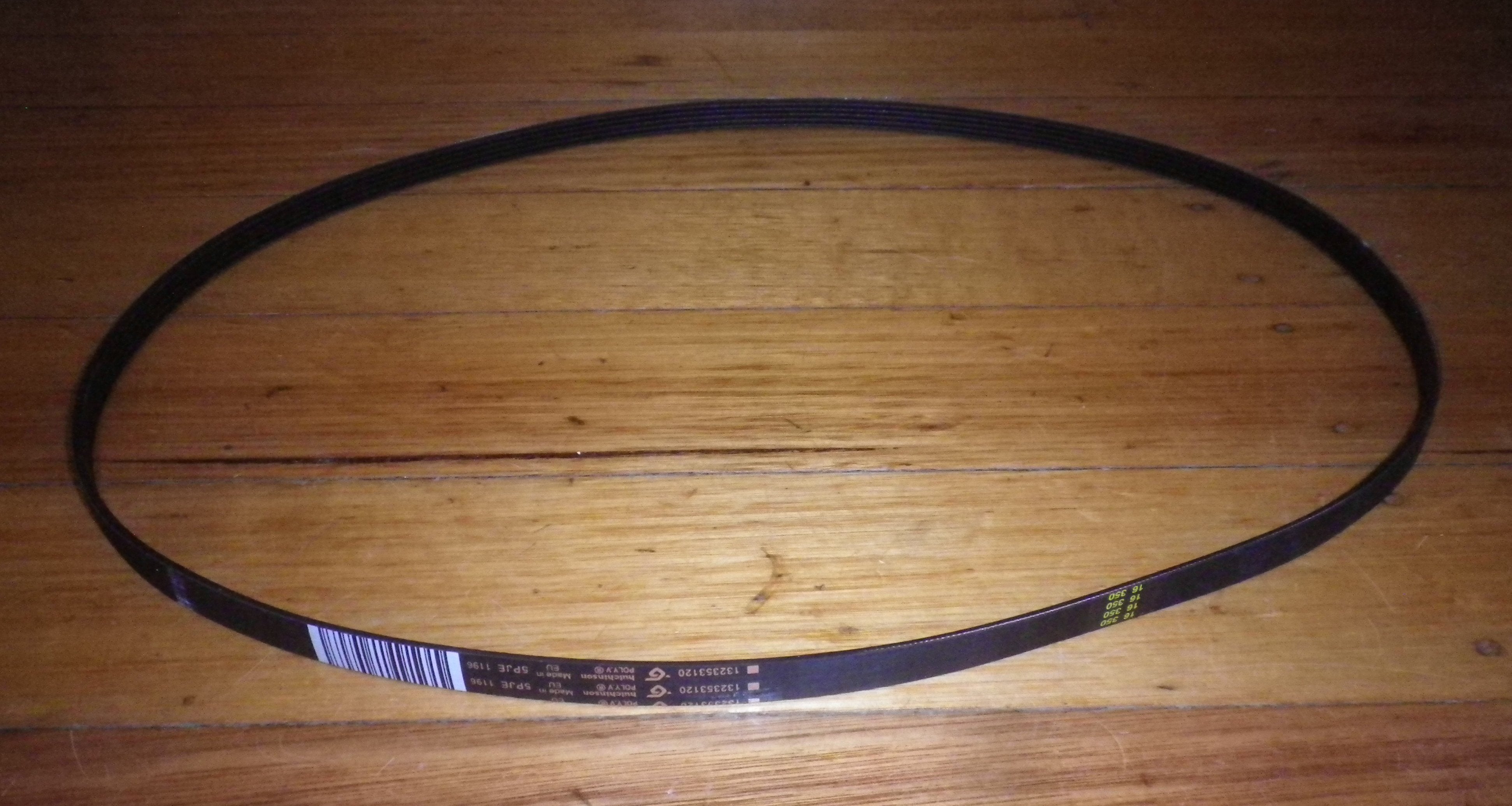 Simpson SWF Series Front Loader Drum Belt 1196mm Length, 12mm Width - Part #132353120