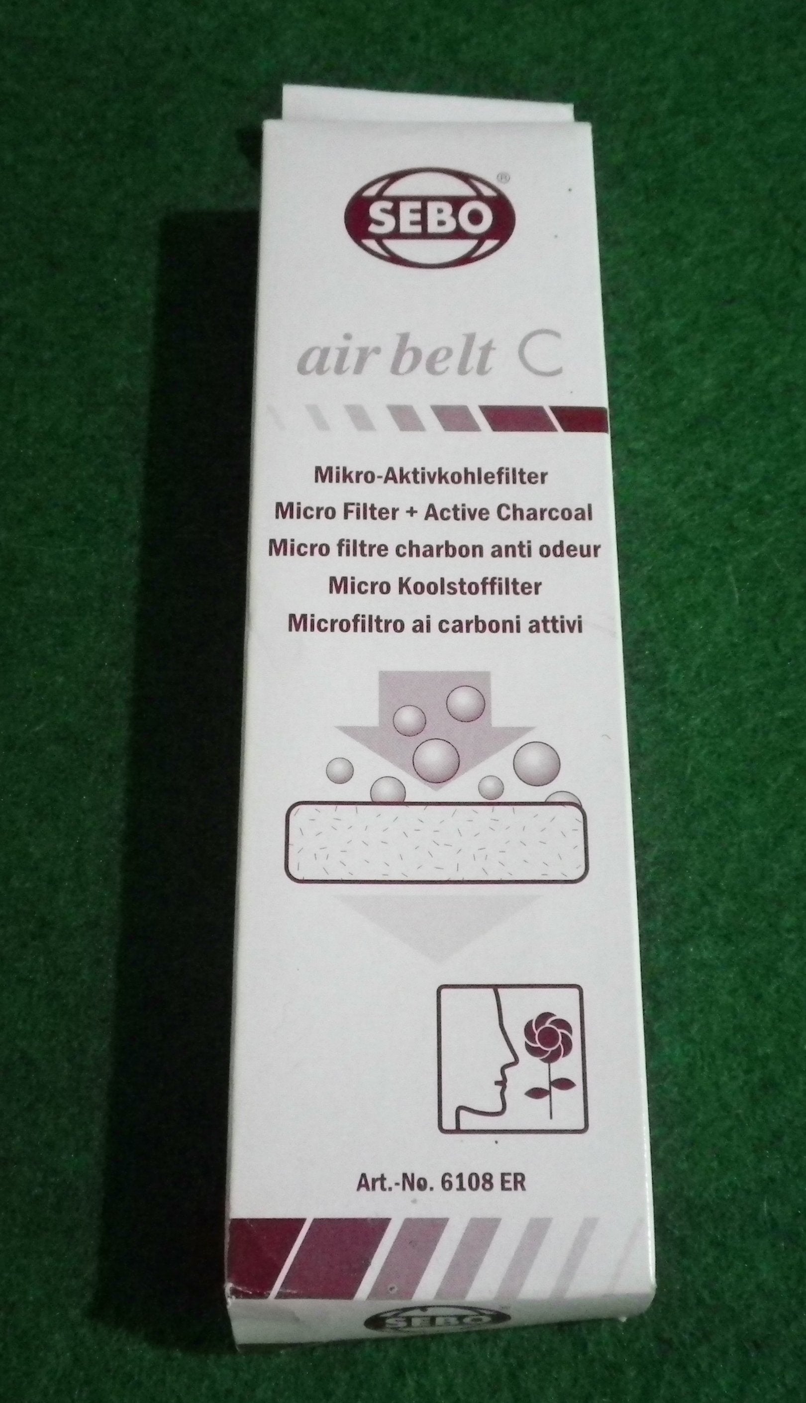 Sebo Micro Filter Air Belt C for Vacuum Cleaner - Part # 6108ER