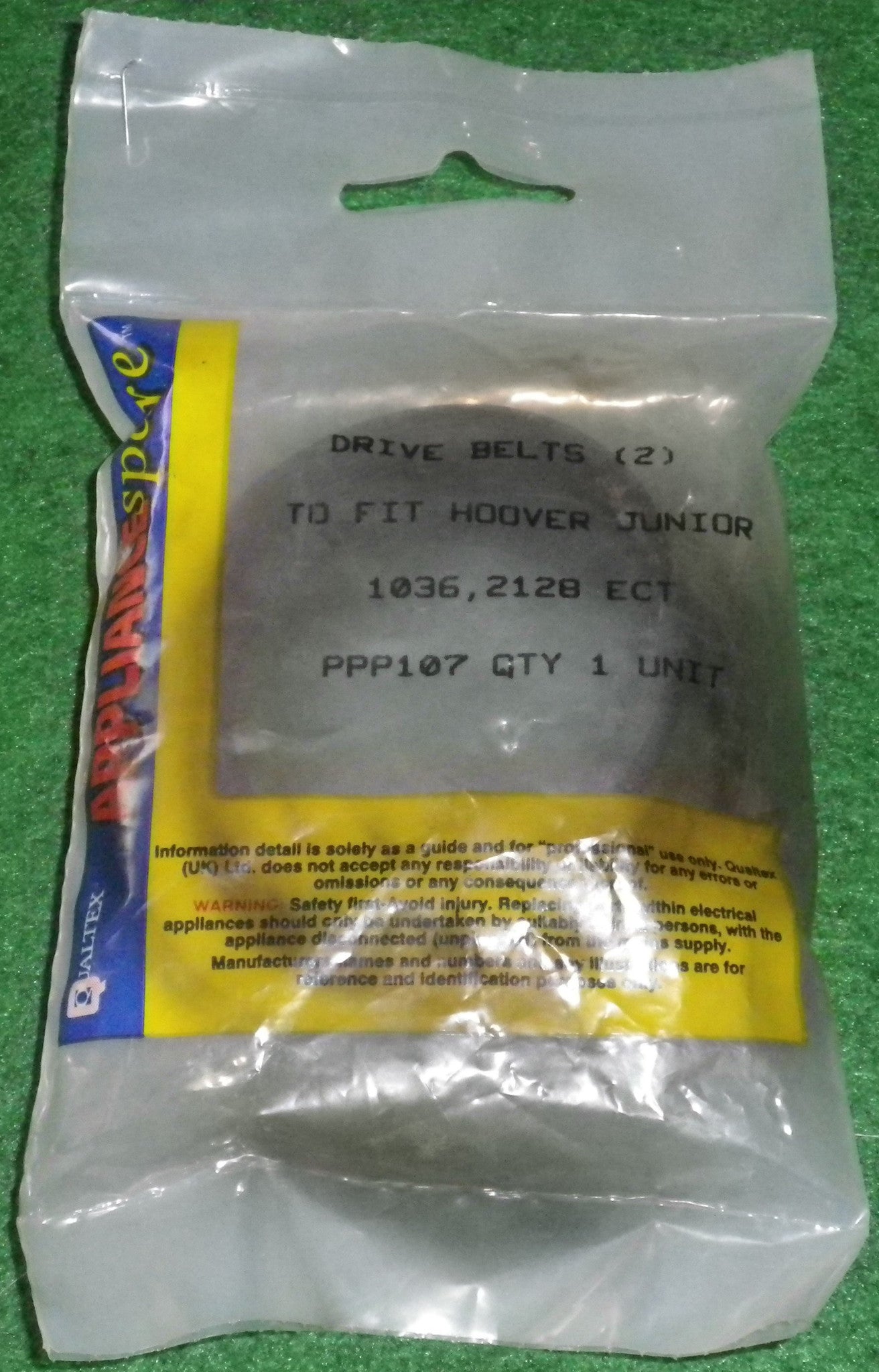 2-Pack Hoover Early Lark Deluxe Agitator Vacuum Cleaner Belt - Part # PPP107