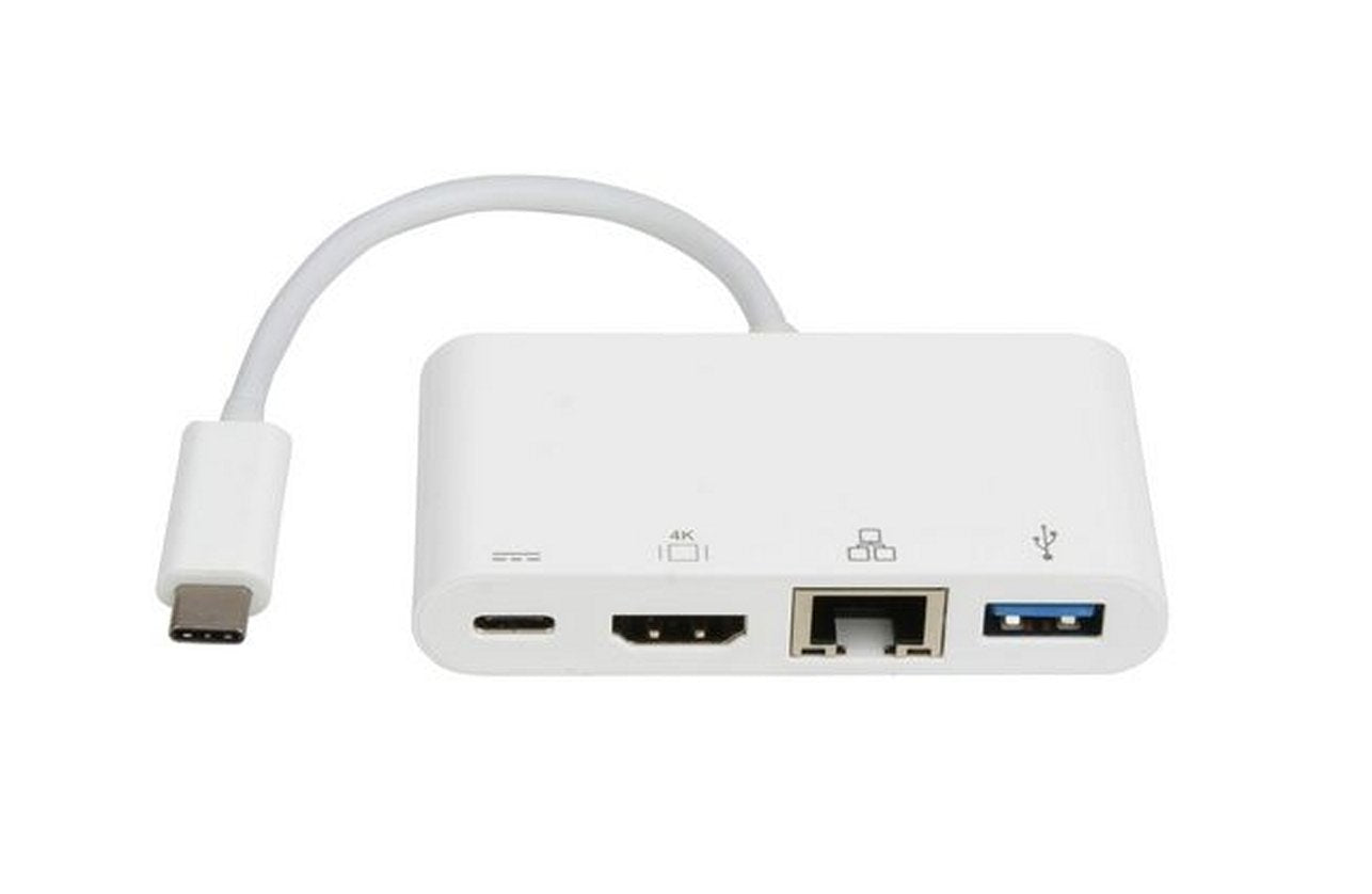 High-Quality USB 3.1 Type C Multiport Adapter for Data Transmission - Connect to HDMI, Ethernet, and USB 3 Devices - Part # CA3109