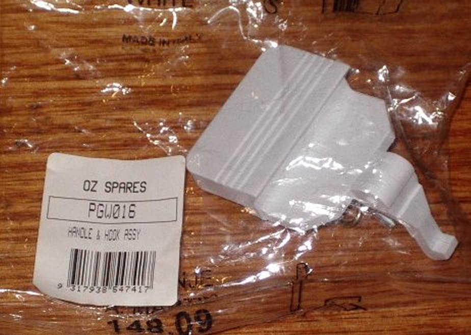 Pacific Gorenje Front Loading Washing Machine White Door Handle Catch and Hook Assembly - Part Number PGW016