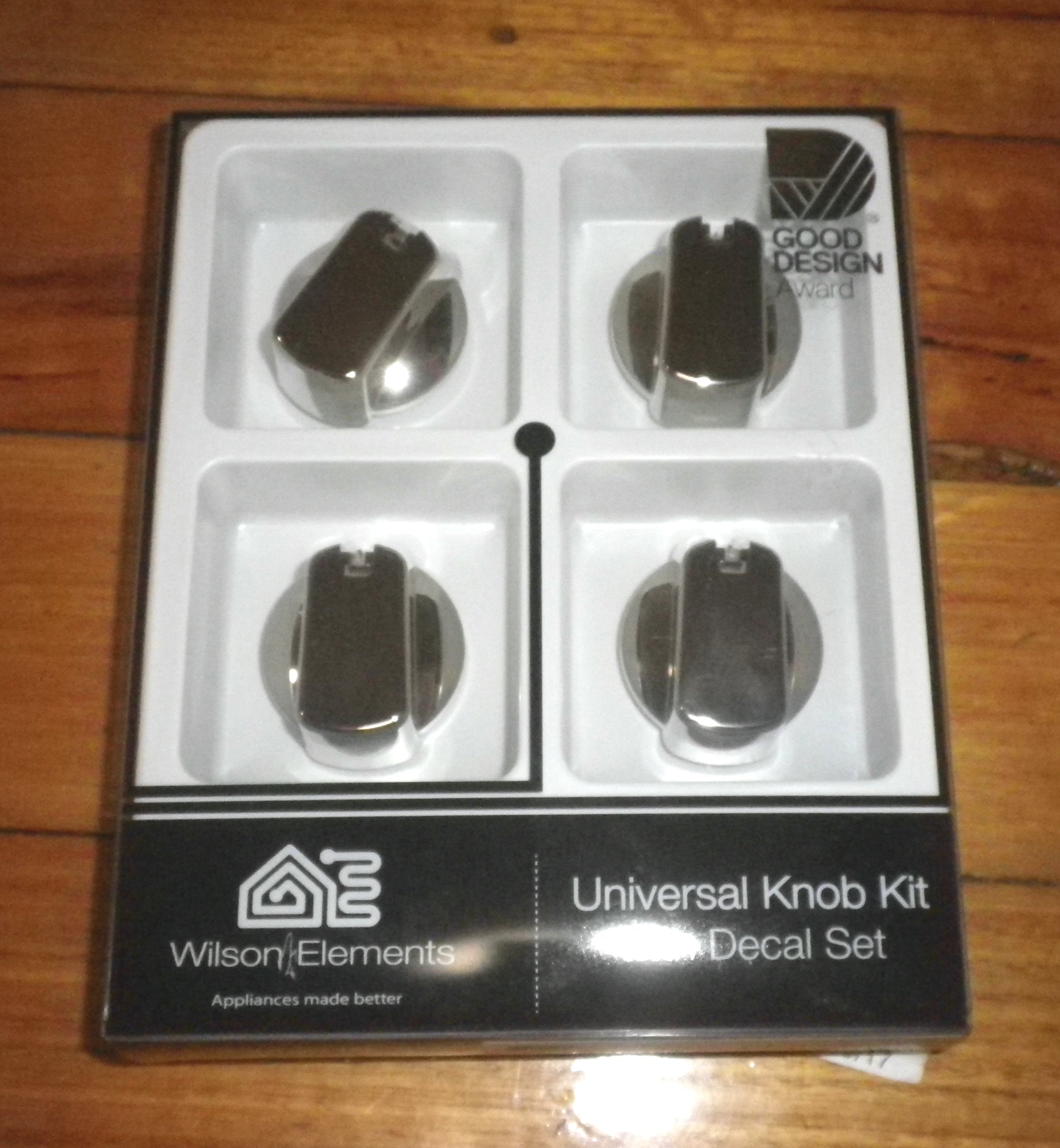4-Piece Chrome Control Knob Kit for Gas or Electric Stoves, Part No. UK-40C4