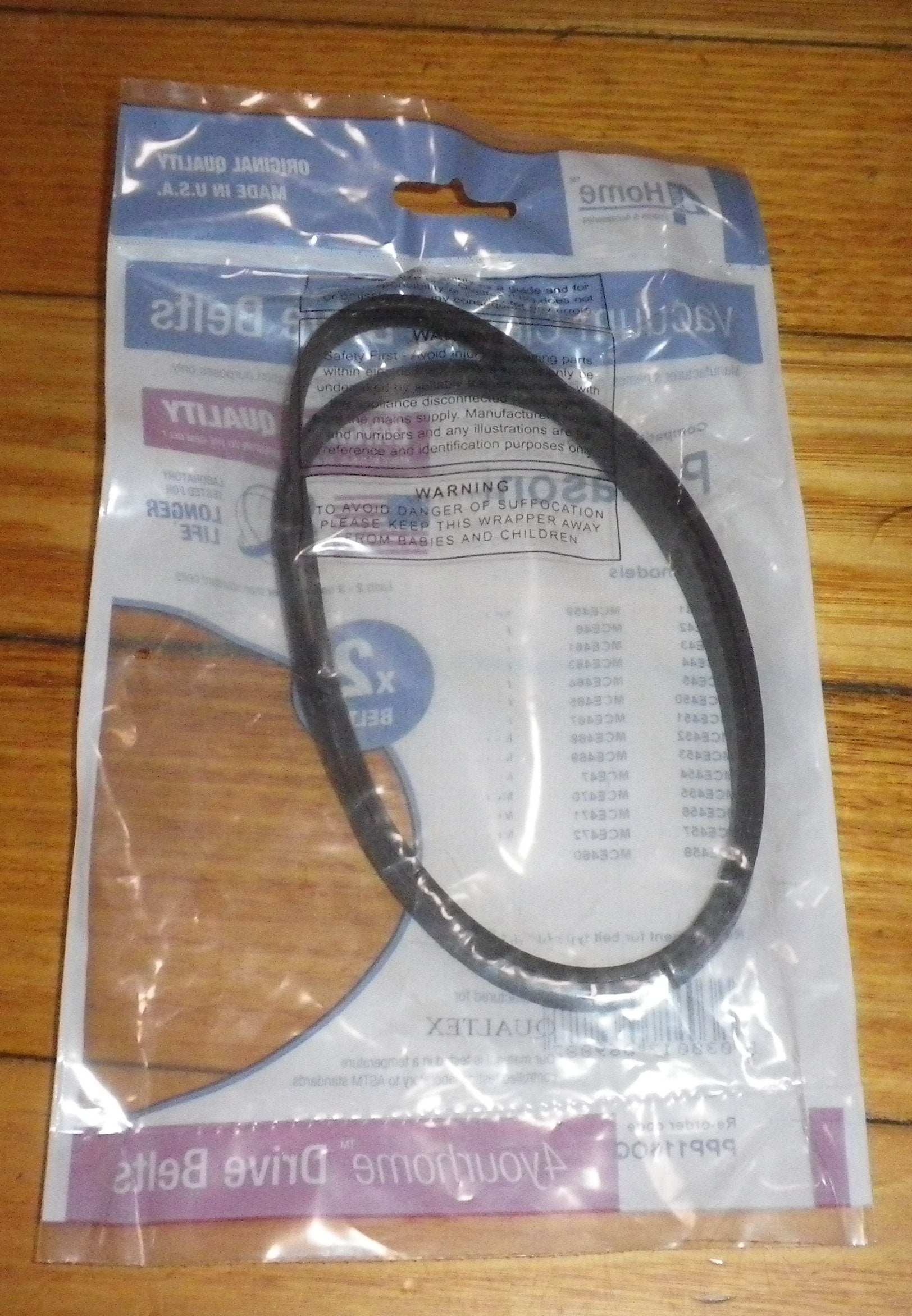 Panasonic Upright Vacuum Cleaner Agitator Drive Belts - Pack of 2 (Part # PPP116)