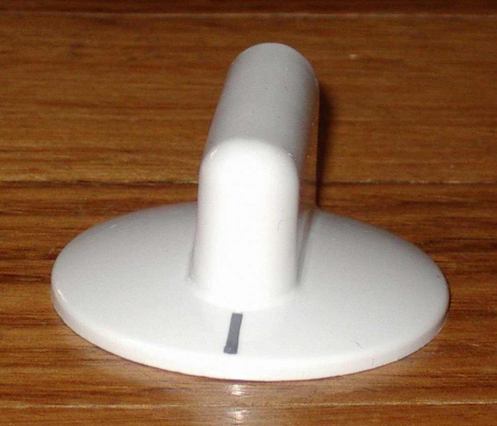 White Plastic Stove Control Knob - Simpson Nova Part # 0019007720