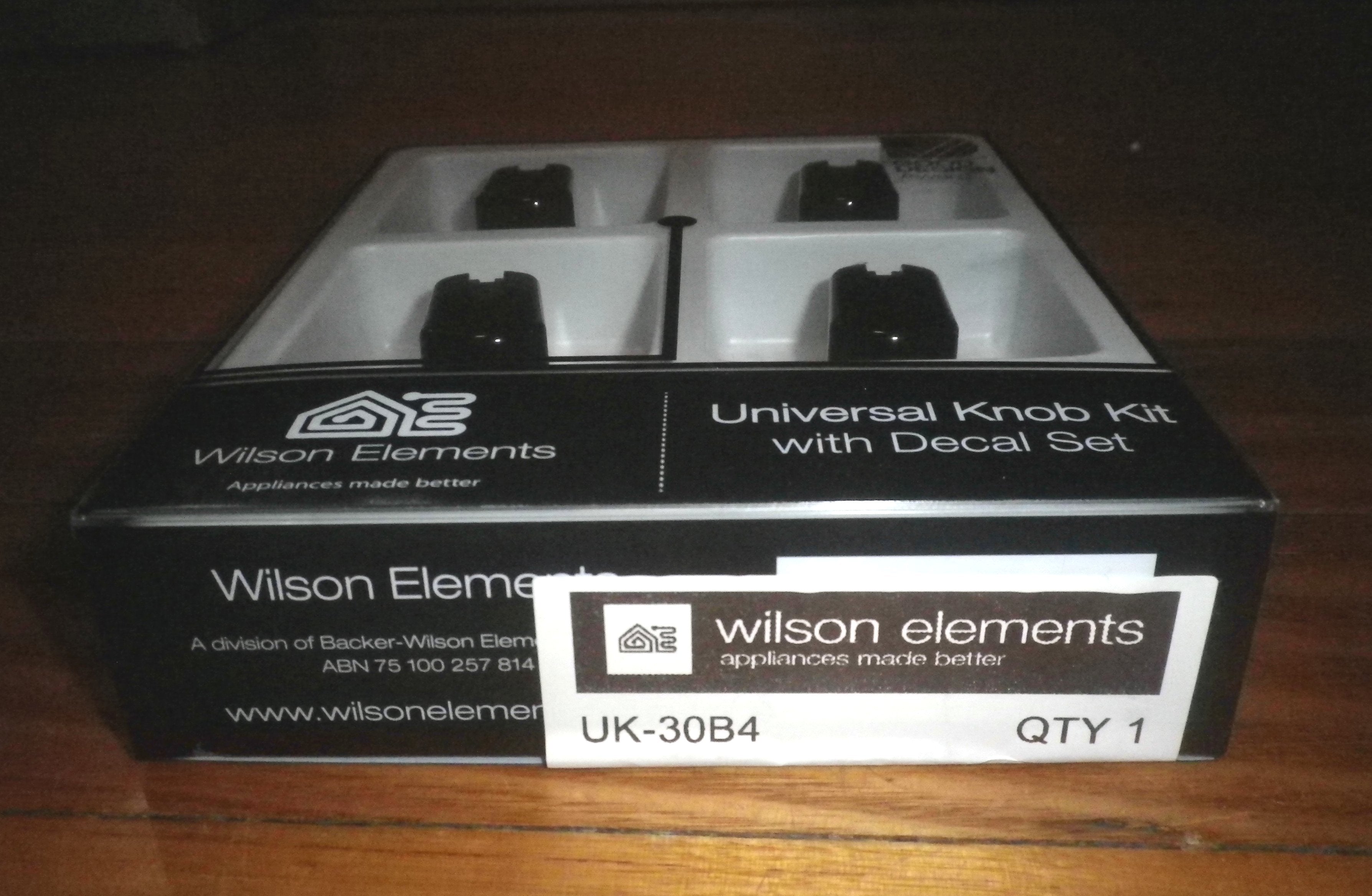 Universal Black 30mm Gas or Electric Stove Control Knob Kit (Set of 4) - Part UK-30B4