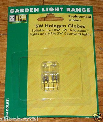 HPM 5W 12V Halogen Garden Light Globes (Pack of 2) - Part # DGLHS1
