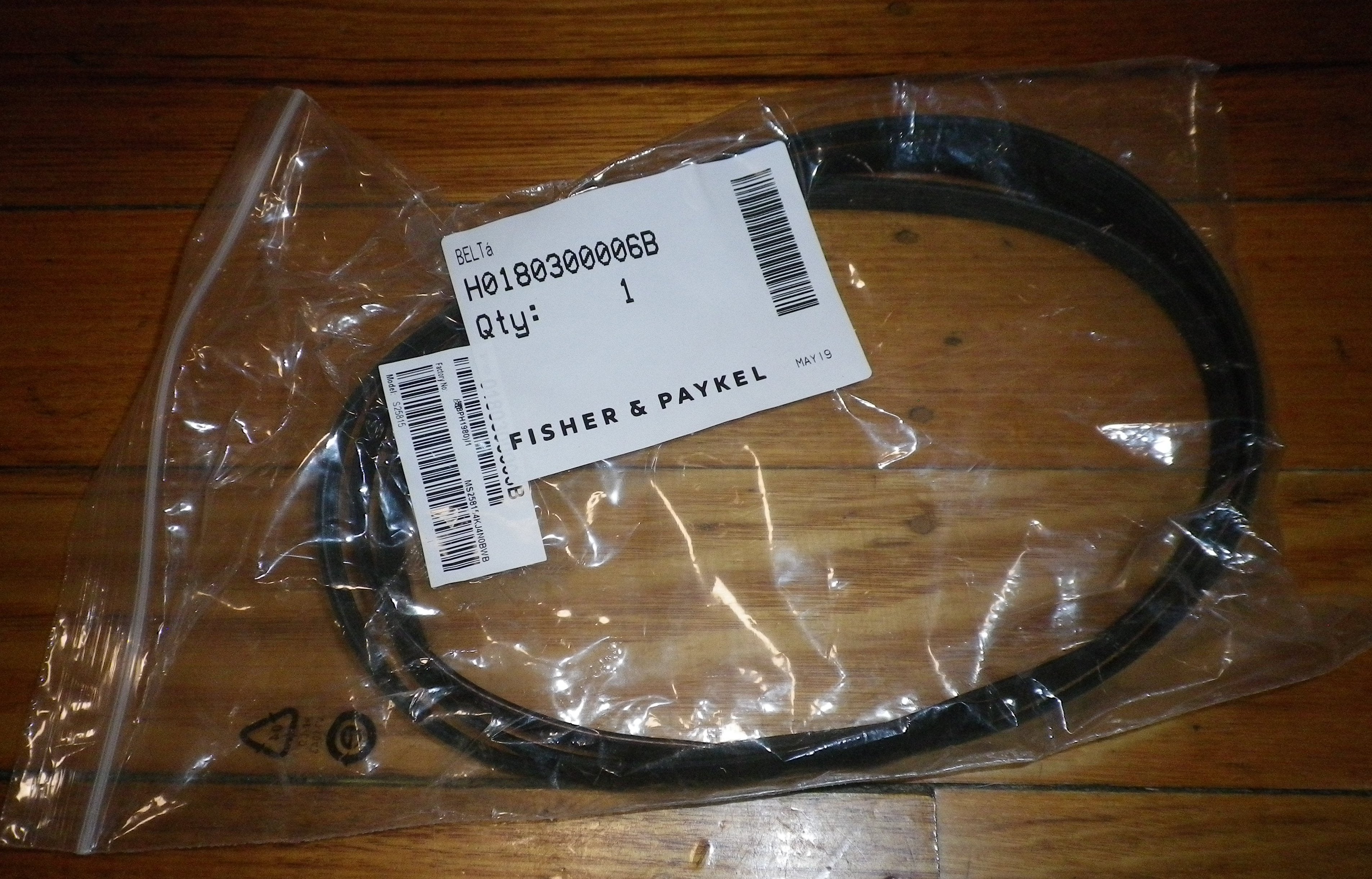 High - Quality Haier and Fisher & Paykel Condenser Dryer Drum Driving Belt - Replacement Part # H0180300006B, 8PH1971 Specification