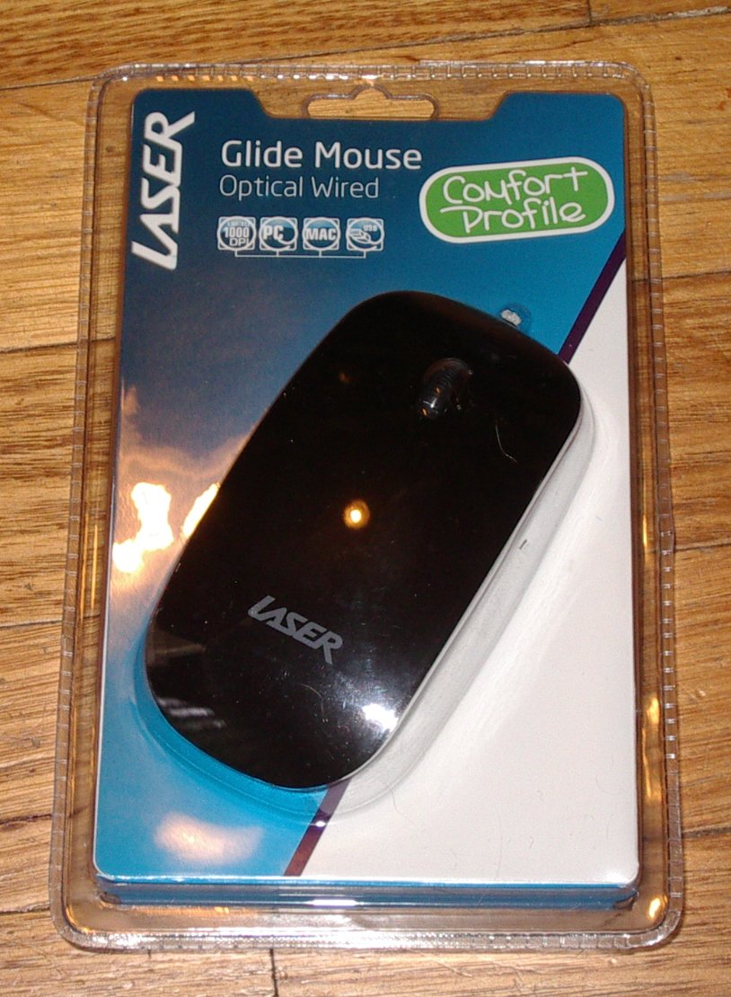 USB Optical 3-Button Computer Mouse with Scroll Wheel - Glide Black, Part # MOU213BK