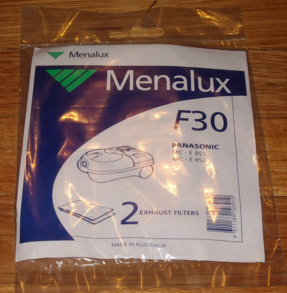 Panasonic MC - E851 and MC - E852 Micromesh Vacuum Cleaner Exhaust Filters # F30 (Pack of 2)