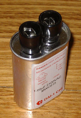 High Voltage Capacitor for Microwave Oven - 1.05 Microfarad, 2100 Volts - Part # MWC615