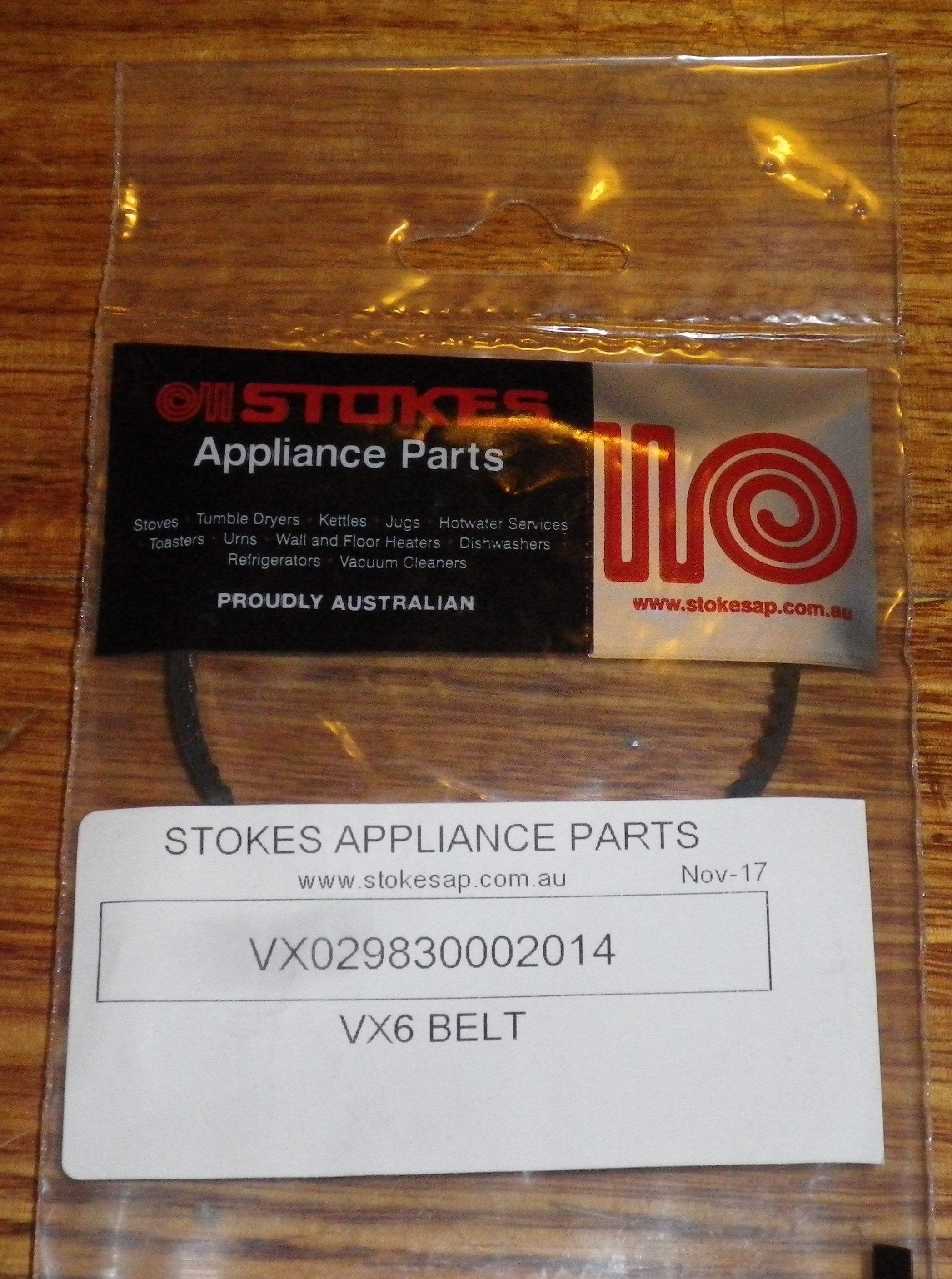 Genuine Vax VX6 Upright Vacuum Cleaner Agitator Belt - Part # VX029830002014