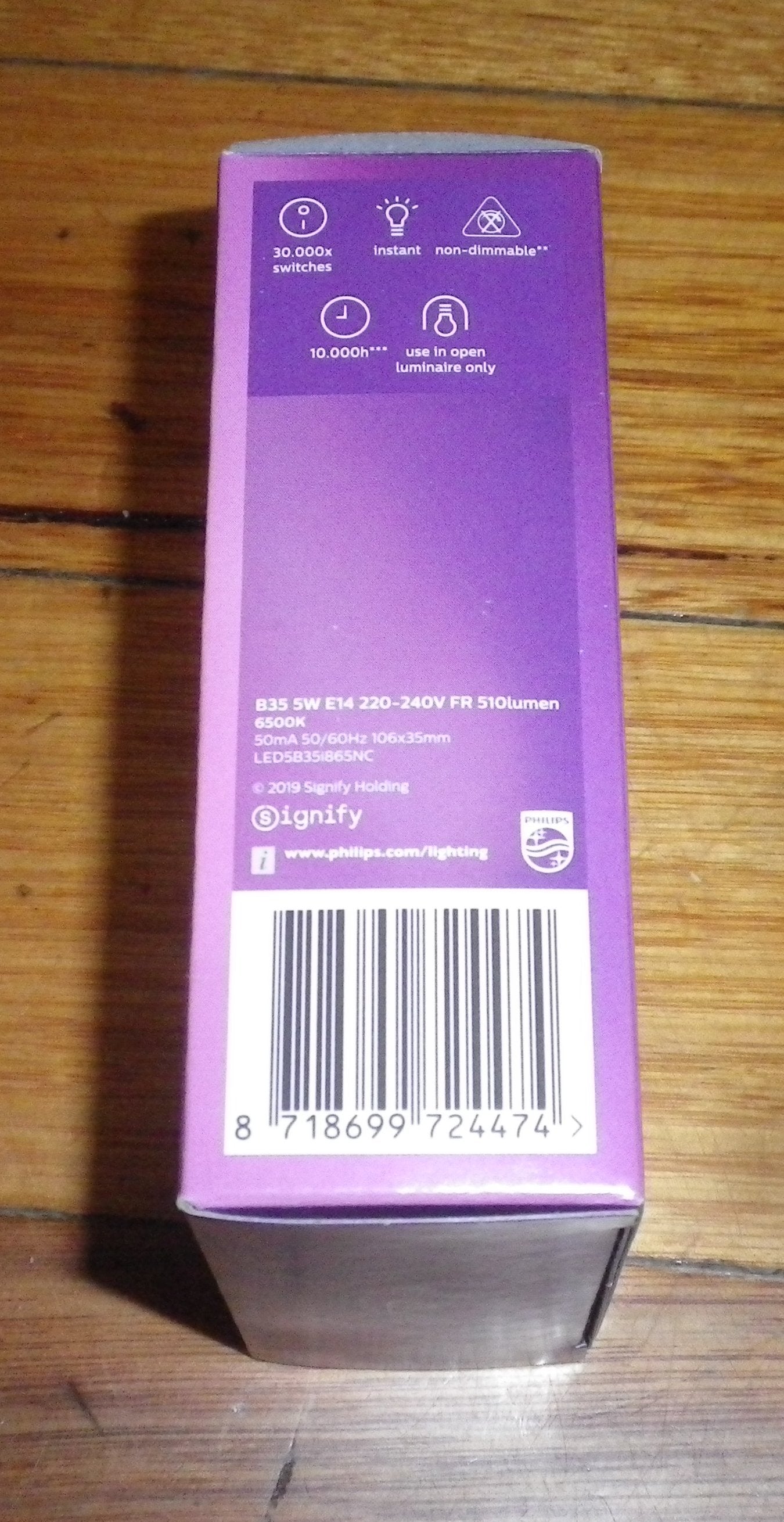 Philips 5W SES Candle LED Cool Daylight Globes (Pack of 2) - Part # 724474