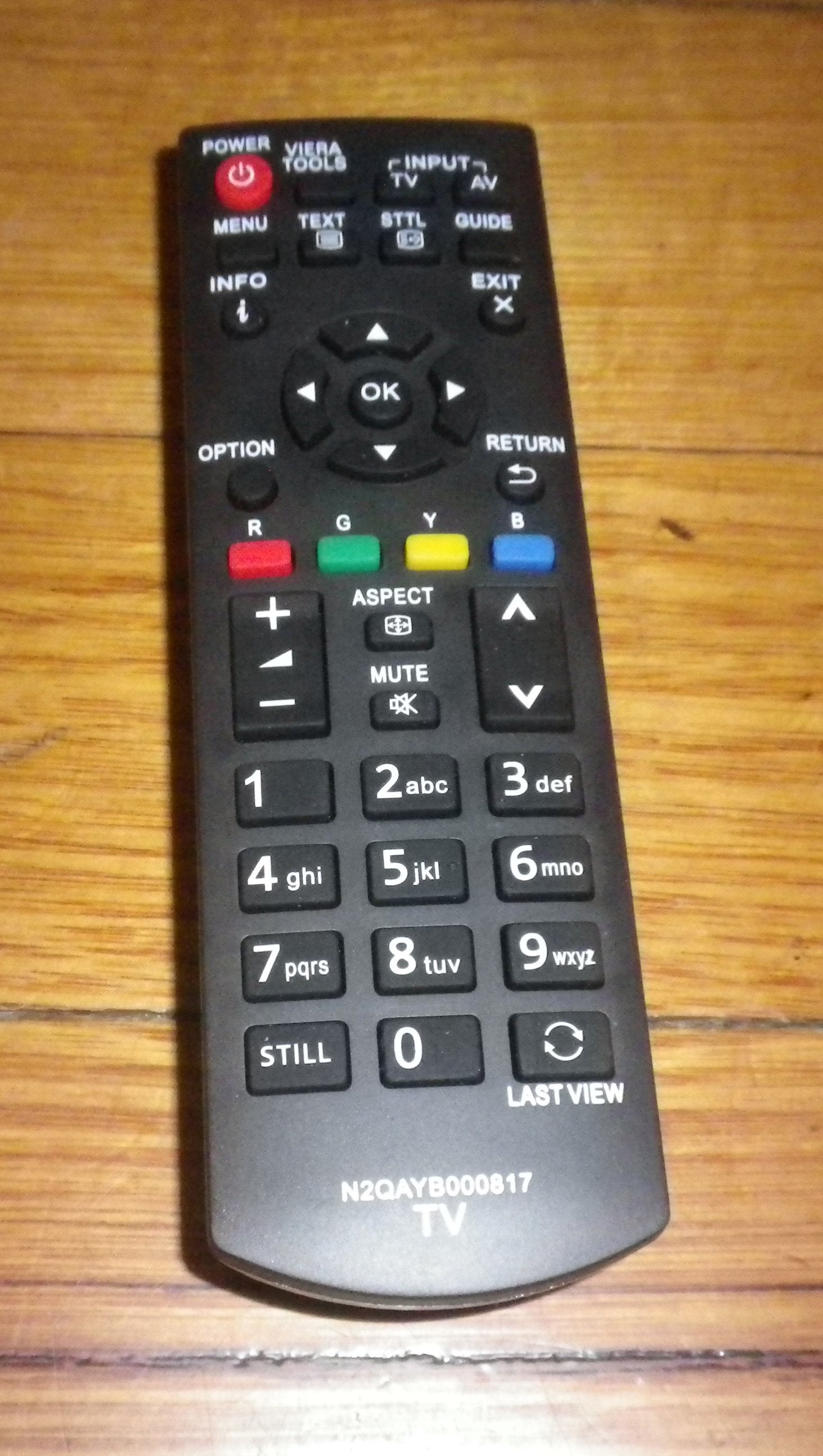 100% Compatible Panasonic LED/LCD TV Remote Control - Part # N2QAYB000817
