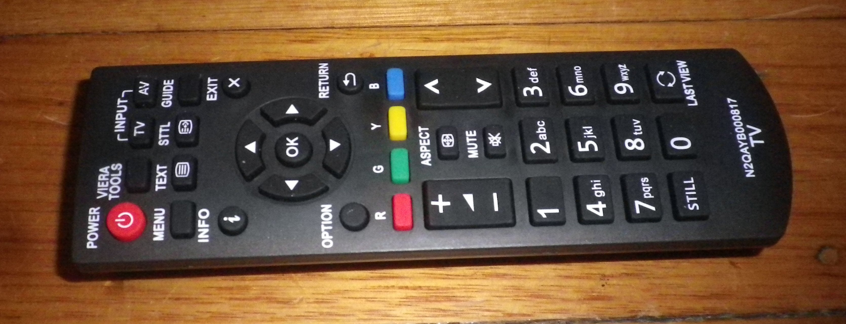 100% Compatible Panasonic LED/LCD TV Remote Control - Part # N2QAYB000817