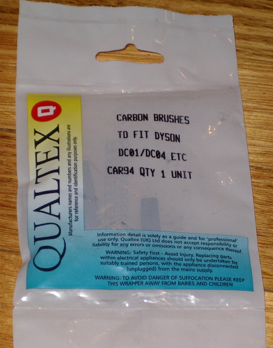 High - Quality Carbon Motor Brushes for Dyson Vacuum Cleaners Equipped with YDK Motor - Qualtex Replacement Part # CAR94