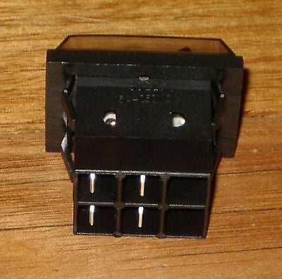 Red Illuminated DPST Rocker Switch with Clear Plastic Cover # A31A