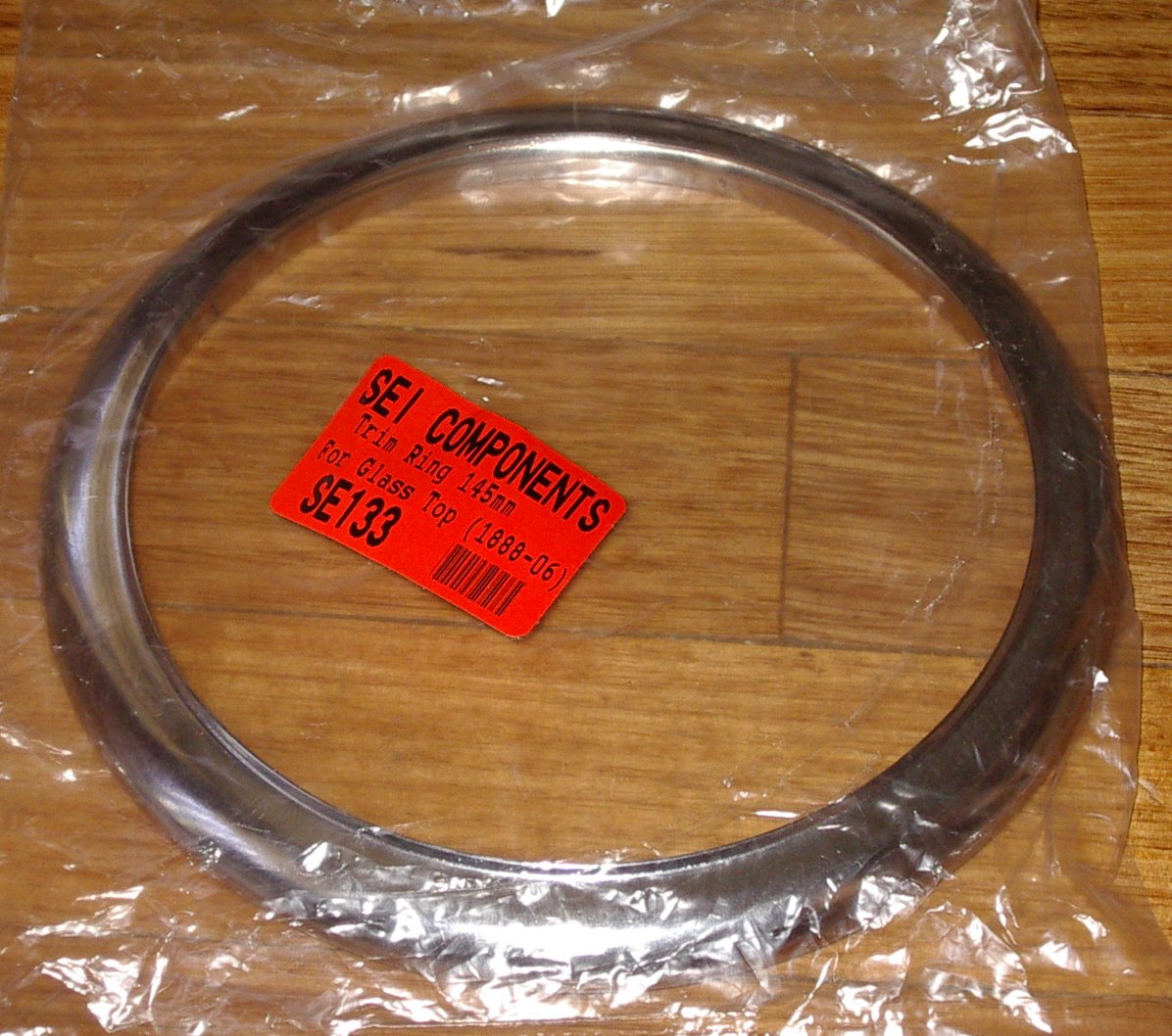 180mm Chrome Trim Ring for Glass Top Stove - Stove Accessory Part No. SE134