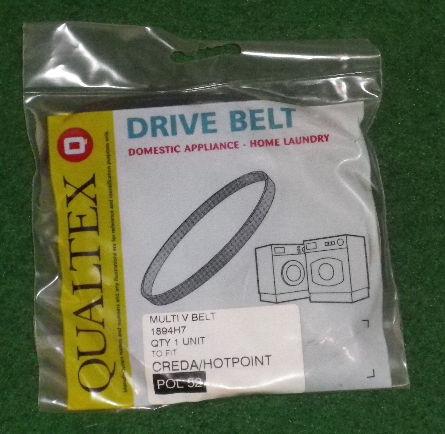 Hotpoint, Creda Elastic Dryer Drum Belt - Part # POL52, 1894H7