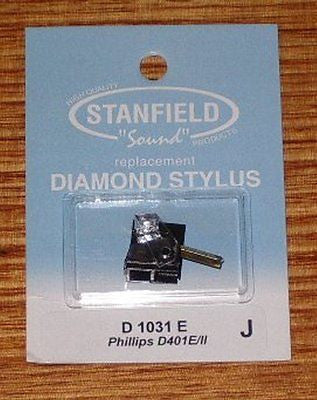High - Quality Compatible Elliptical Turntable Stylus for Philips D401E/II - Stanfield Part Number D1031E