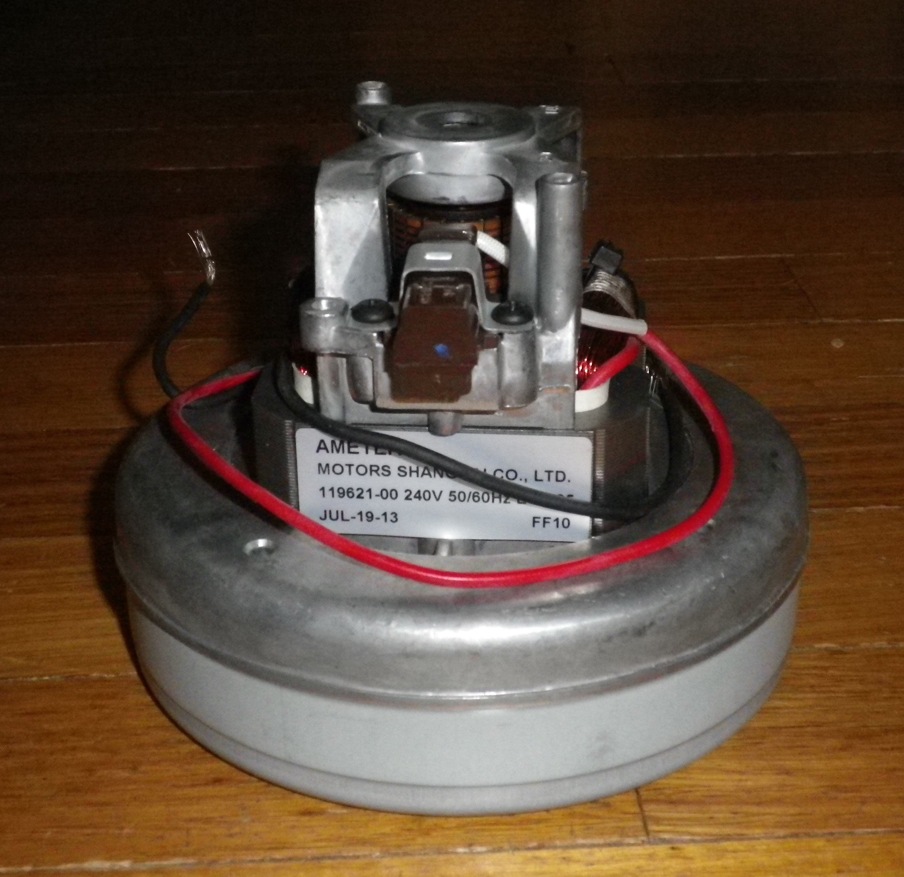 Shanghai Ametek 850W (Peak 1000W) Single - Stage Flow - Through Vacuum Motor - Part #119621