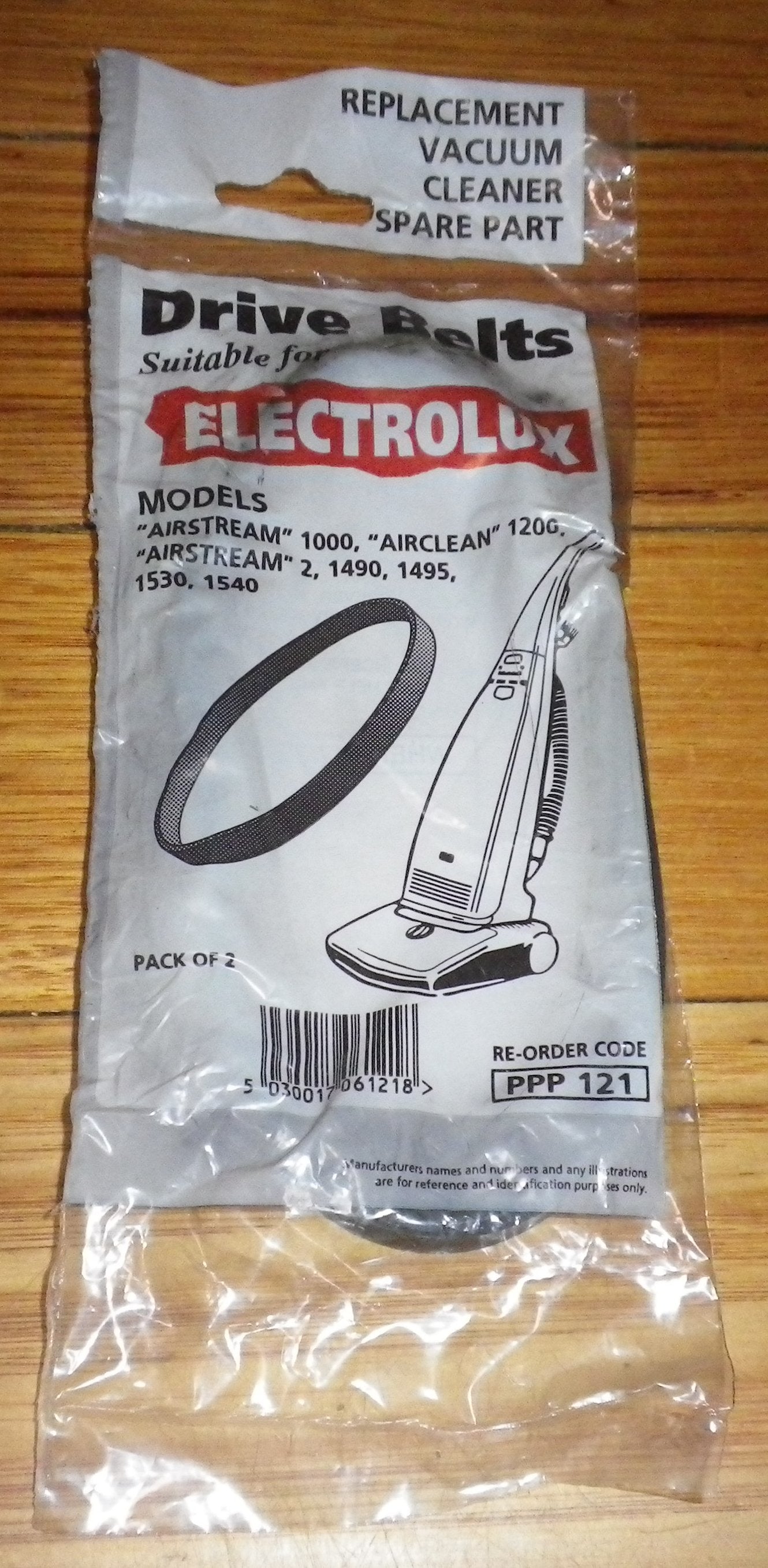 Pack of 2 Replacement Agitator Belts for Electolux Volta 600, 1400, 1500 AirStream Vacuum Cleaners - Part # PPP121