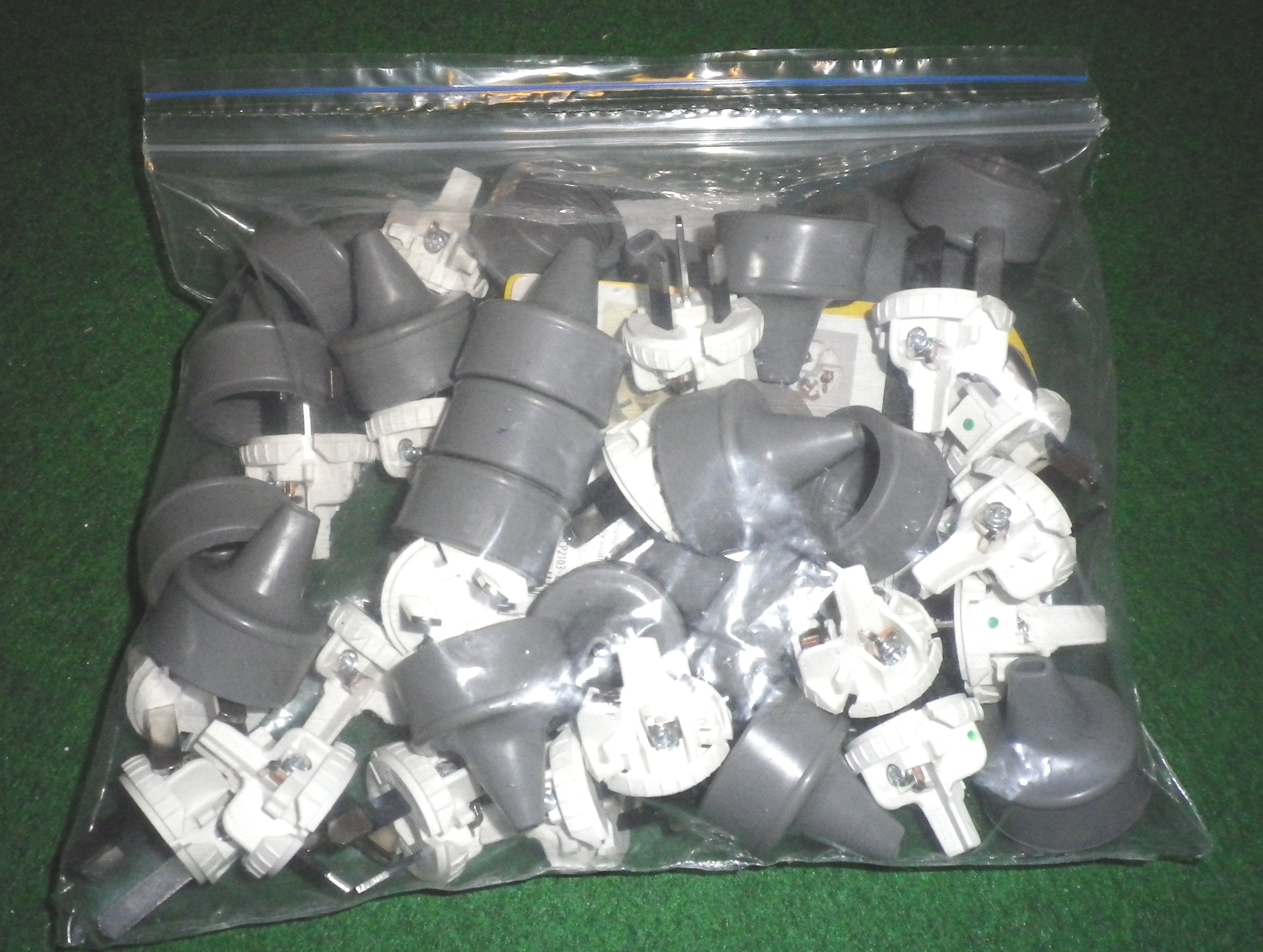20 Pack of Grey 10Amp 240V 2-Pin Mains Plug Tops - Part # ACP2123-20