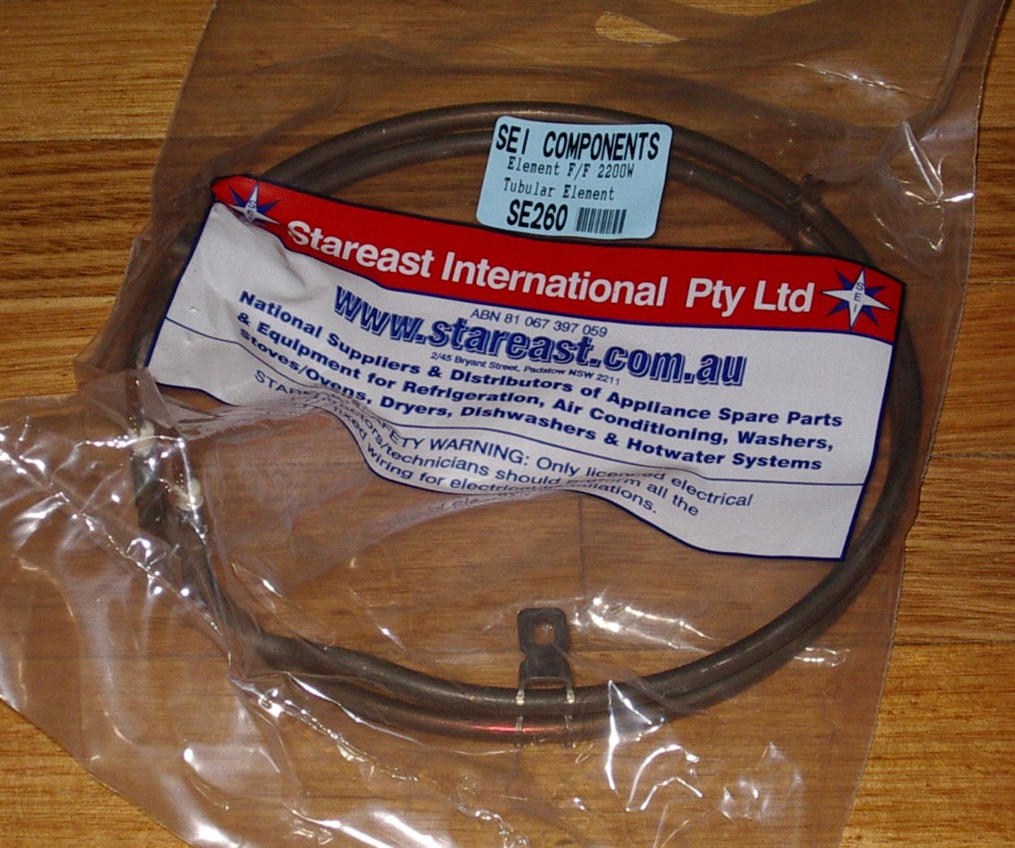 2200-Watt Fan Forced Oven Heating Element without Bracket - Replacement Part # SE260 for Westinghouse, Simpson, Chef Appliances
