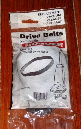 Hoover Starlight and Powerdrive Vacuum Cleaner Brush Drive Belt Pack of 2 - Qualtex Part No. PPP108