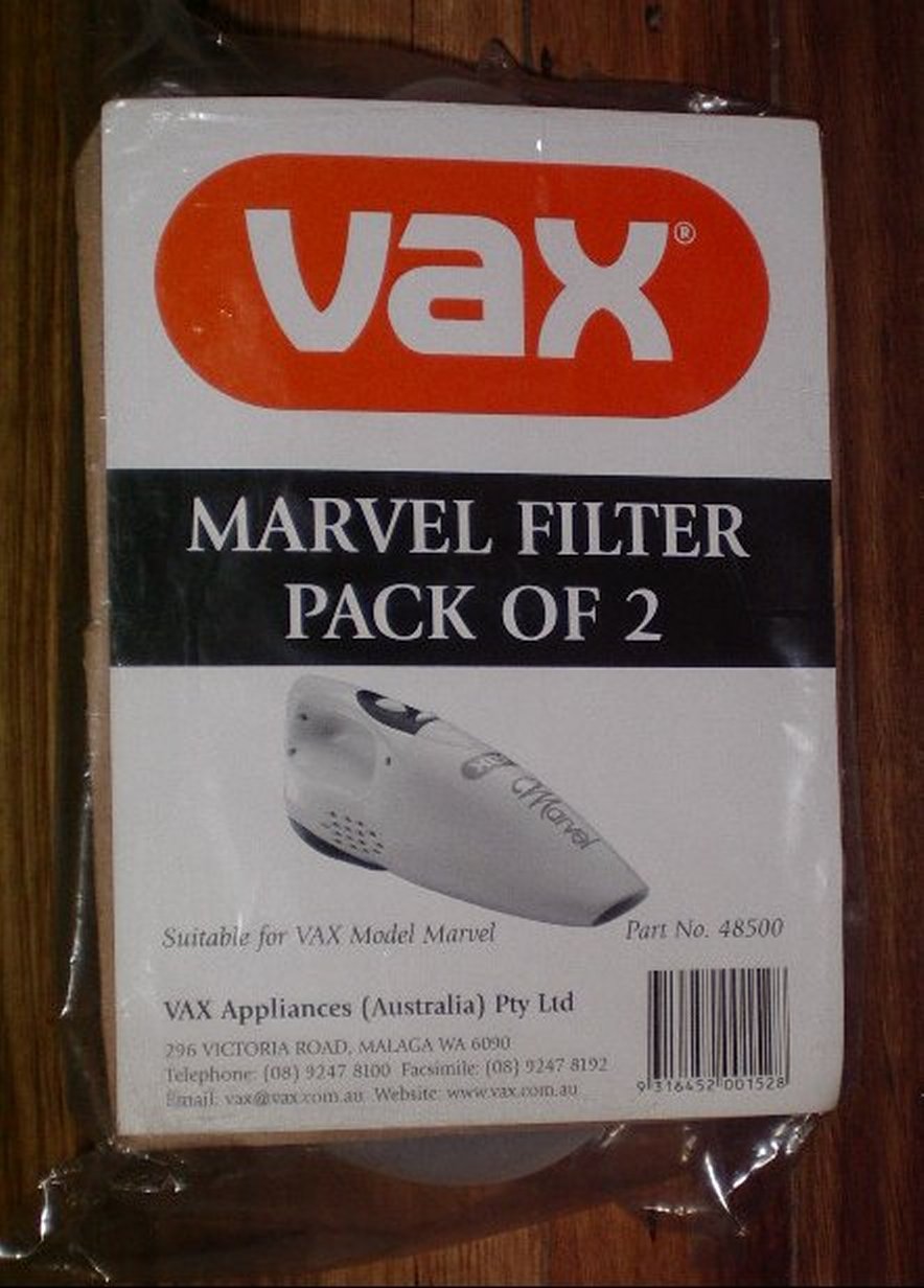 Vax Authentic Marvel Vacuum Cleaner Filter Set of 2 Pieces - Part Number 48500