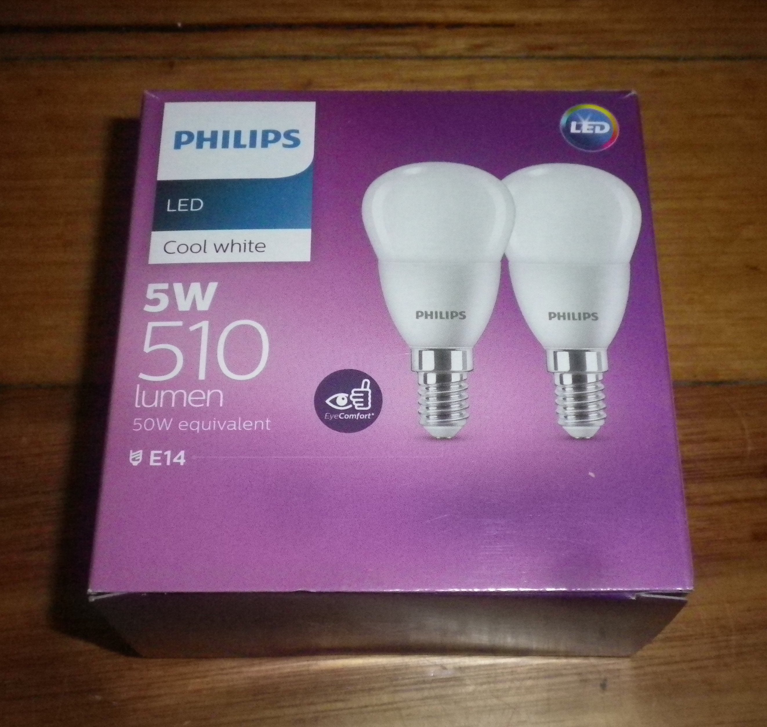 Philips 5W SES Cool White Fancy Round LED Globes (Pack of 2) - Part # 724498