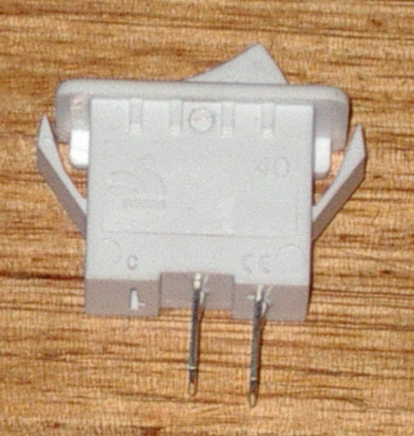 2-Way Single-Pole Single-Throw (SPST) Rocker Switch - Heat Selection Switch for Hoover and GE Dryers, Light and Fan Switch for Westinghouse Stoves - Part Number 460051