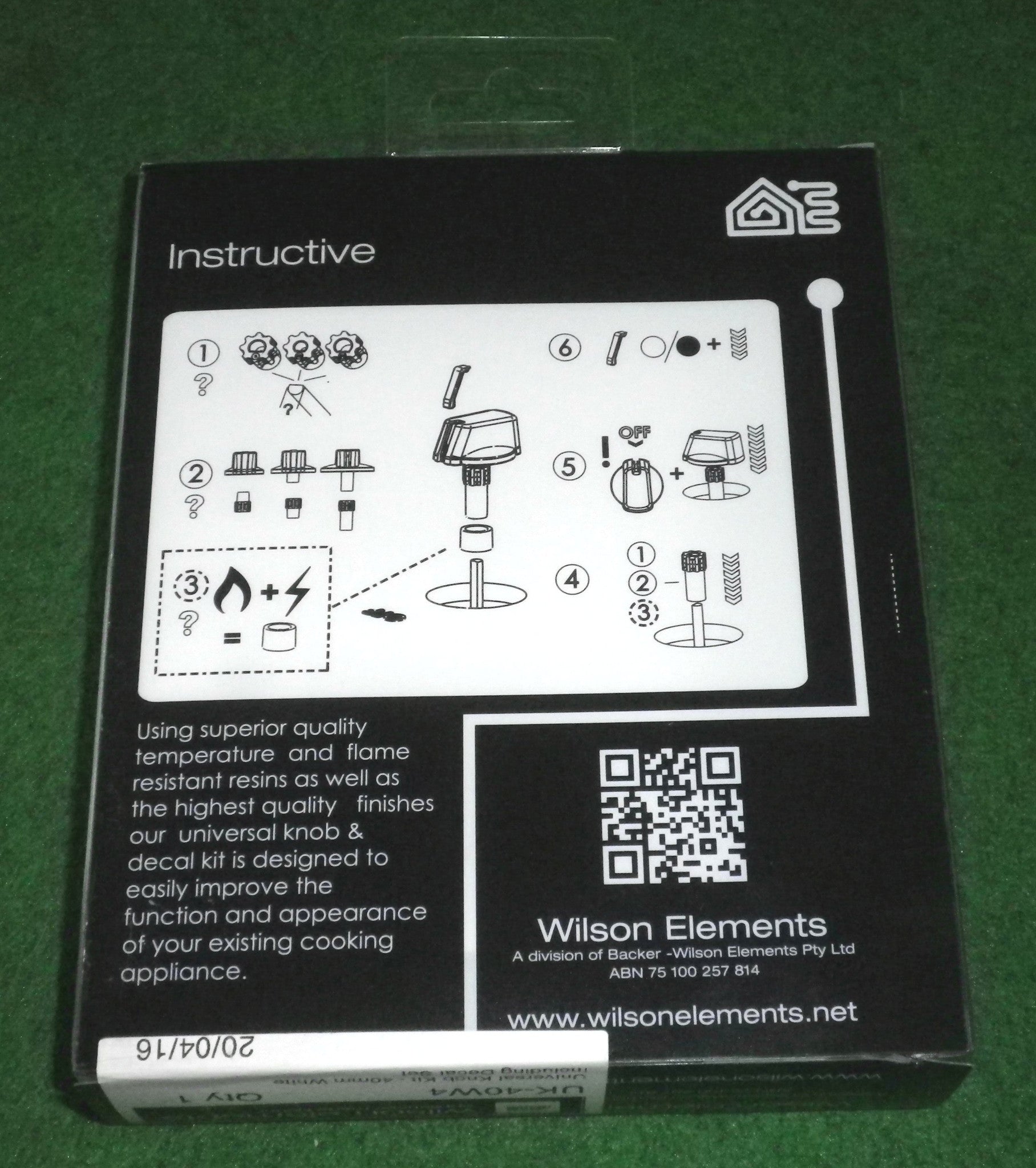 Universal White 40mm Gas or Electric Stove Control Knob Kit (Pack of 4) - Part Number UK-40W4
