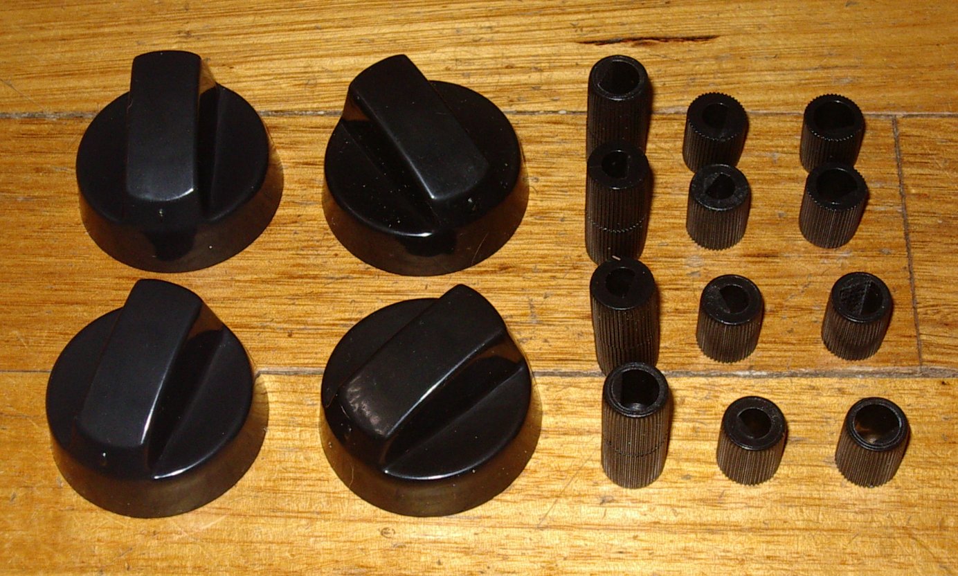 Universal Black Handy Gas or Electric Stove Control Knob Kit (Pack of 4) - Part Number KNB35K