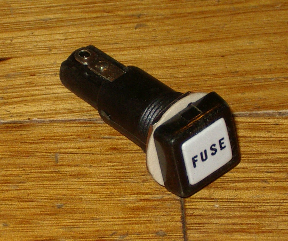 Panel Mount Safety Fuseholder Suitable for 32mm x 6.35mm Fuses - Part Number FH12