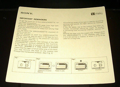 Brand - New Sony U - Matic KCA30 Empty Video Cassette, Model Number KCA30S