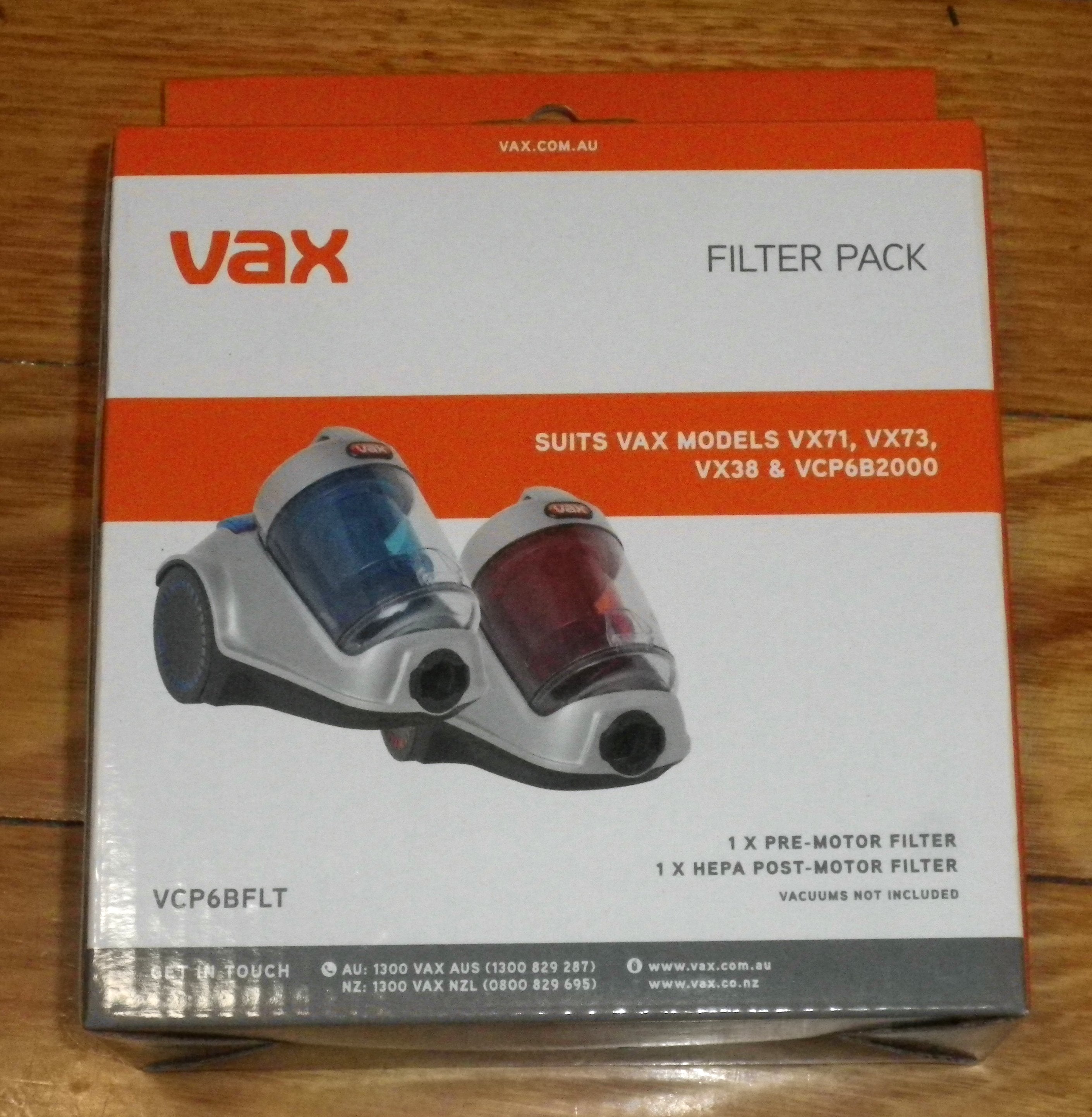 Vax Original VX38, VX71, VX73, VCP6B2000 Hepa Filter Set - High - Quality Air Filtration Part No. VCP6BFLT