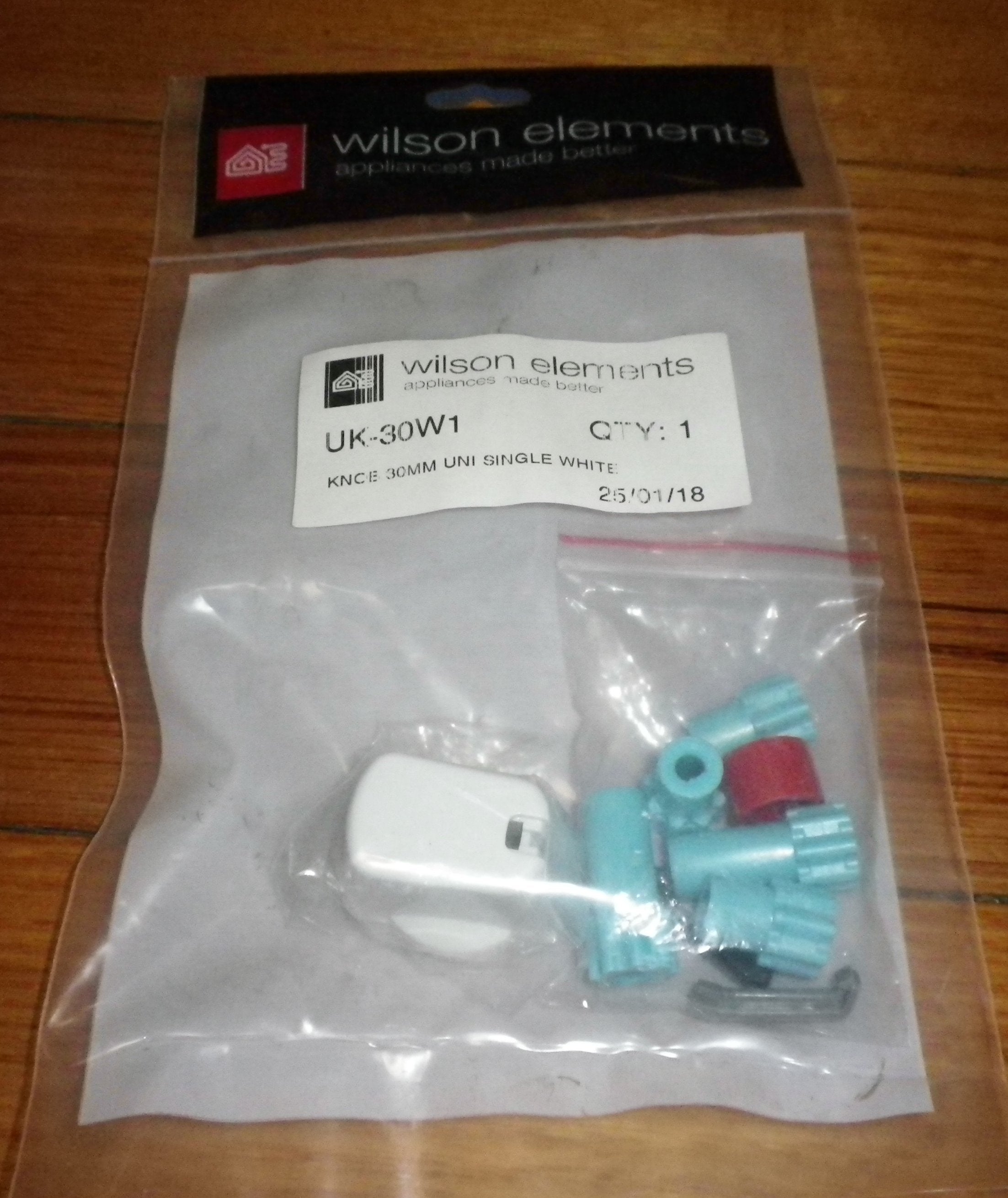 Universal White 30mm Gas or Electric Stove Control Knob - Part No. UK-30W1