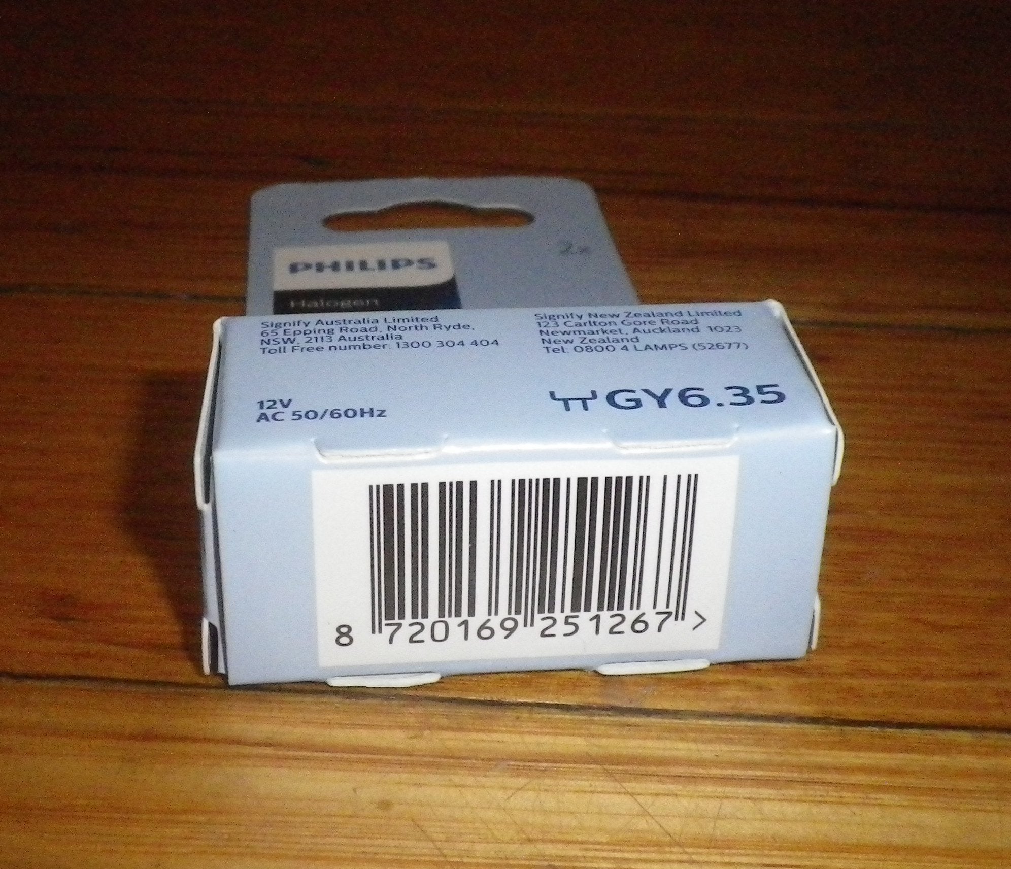 Philips 50-Watt 12-Volt Halogen Wedge Globe with GY6.35 Base - Pack of 2 Bulbs - Part # 251267