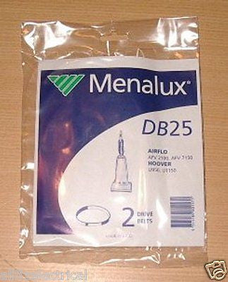 Pair of Replacement Agitator Belts (Part No. DB25) for Hoover U950 and U1150 Vacuum Cleaners