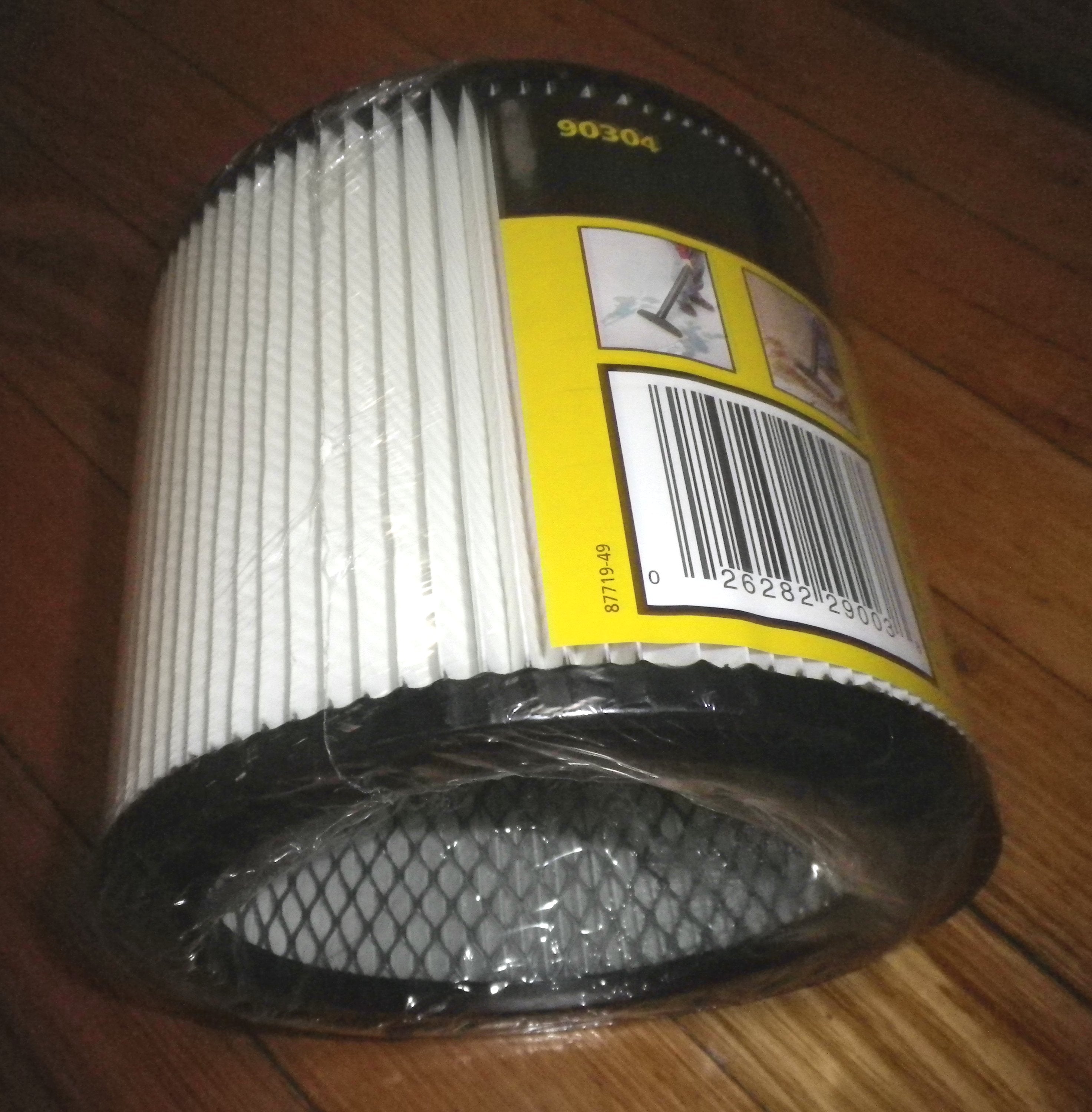 ShopVac, Ozito, Ryobi, HomeLite Branded Cartridge Filter for Wet and Dry Canister Vacuums - Part Number FILTSV2
