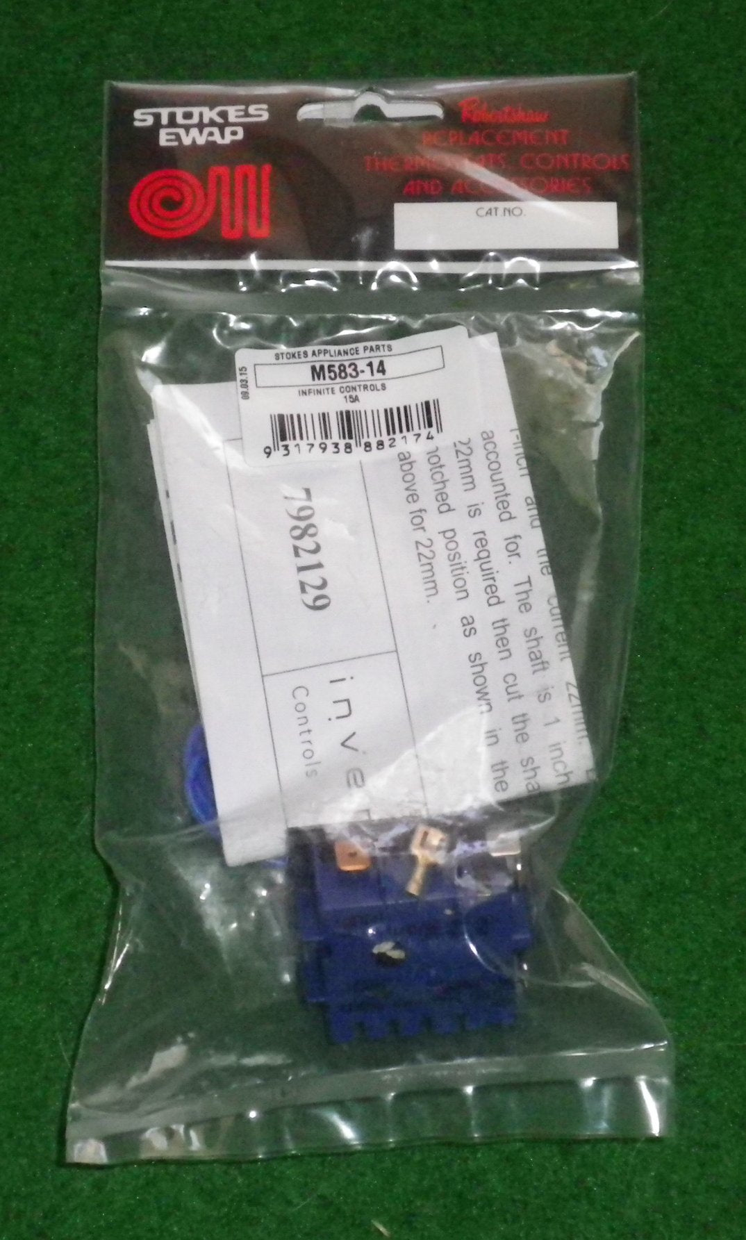 Invensys Universal Stove Hotplate Simmerstat Control with Isolated Pilot Lamp Switch - Part No. M583 - 14